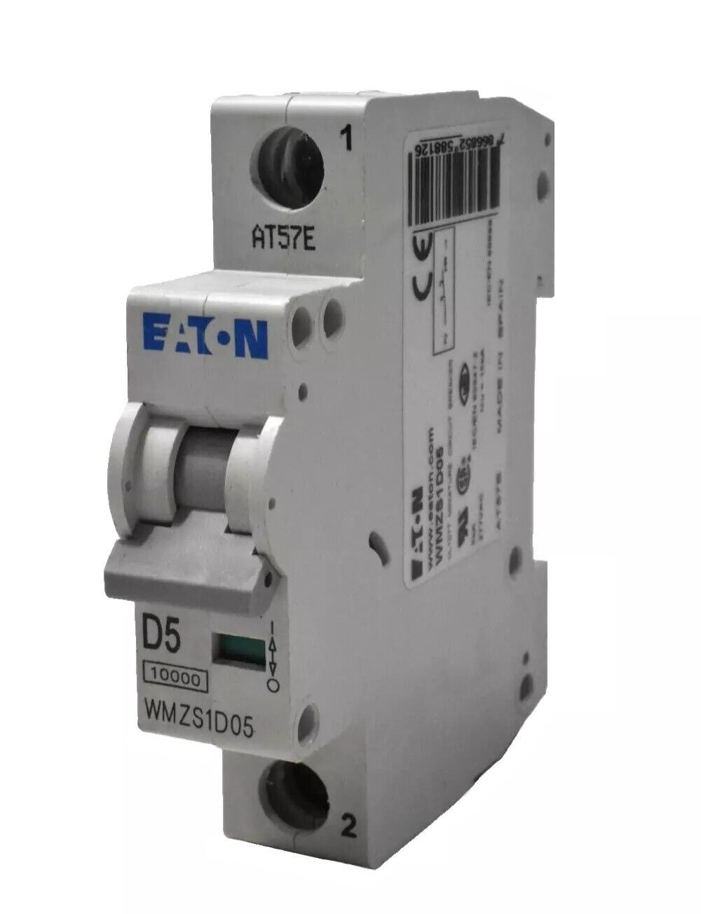 Eaton WMZS1D05 Single Pole Miniature Circuit Breaker 5A