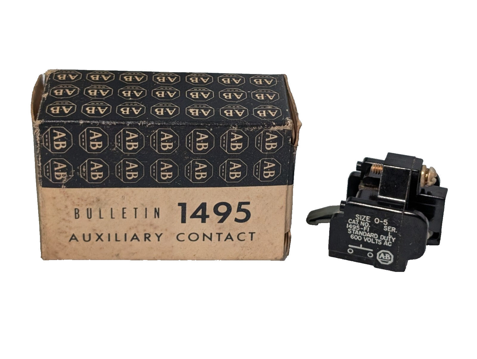 Allen Bradley 1495-F1 Series L Bulletin 1495 Auxiliary Contact, Size 0-5, 600VAC