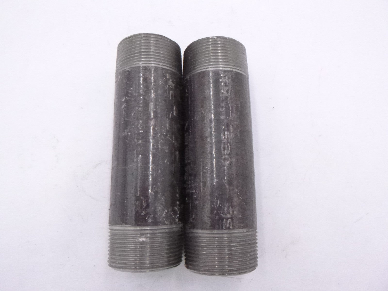 2 Pack Zoro Select 1LMT1 1-1/2" x 6" Heavy Duty Steel Conduit Pipe Nipples