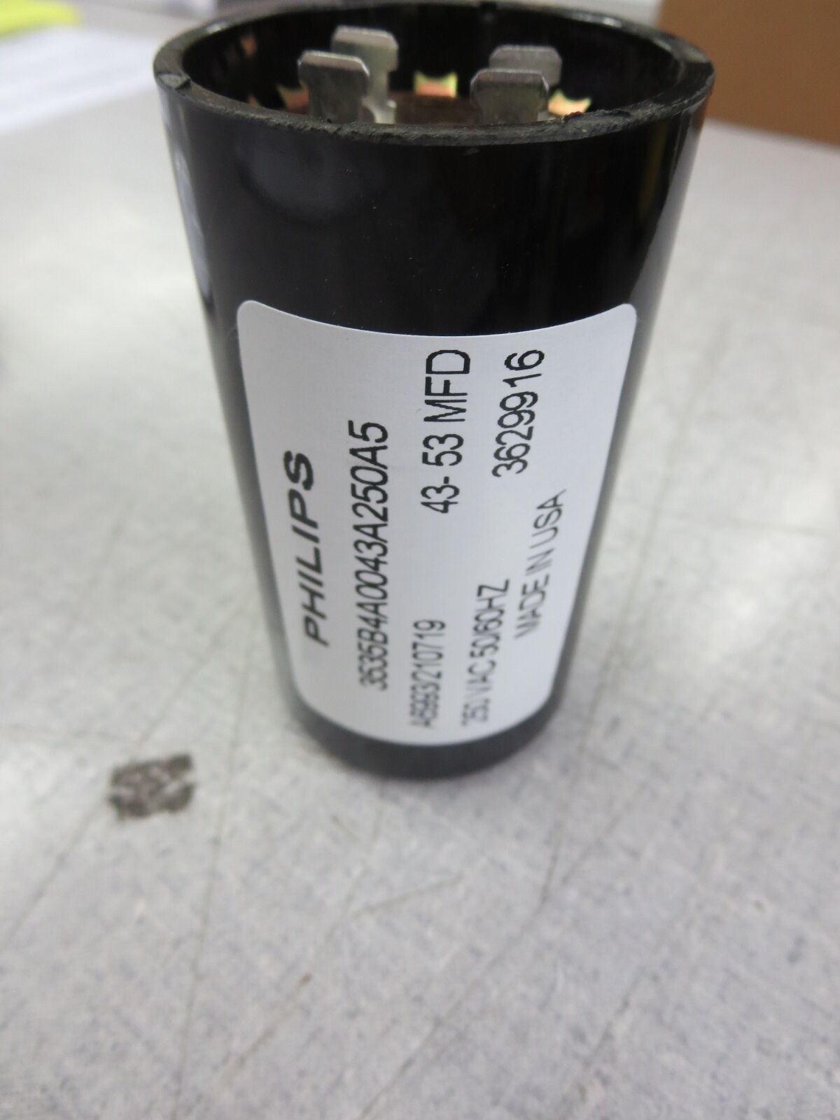 Philips 3535B4A0043A250A5 A6993/210719 250VAC 43-53MFD 3629916 NEW