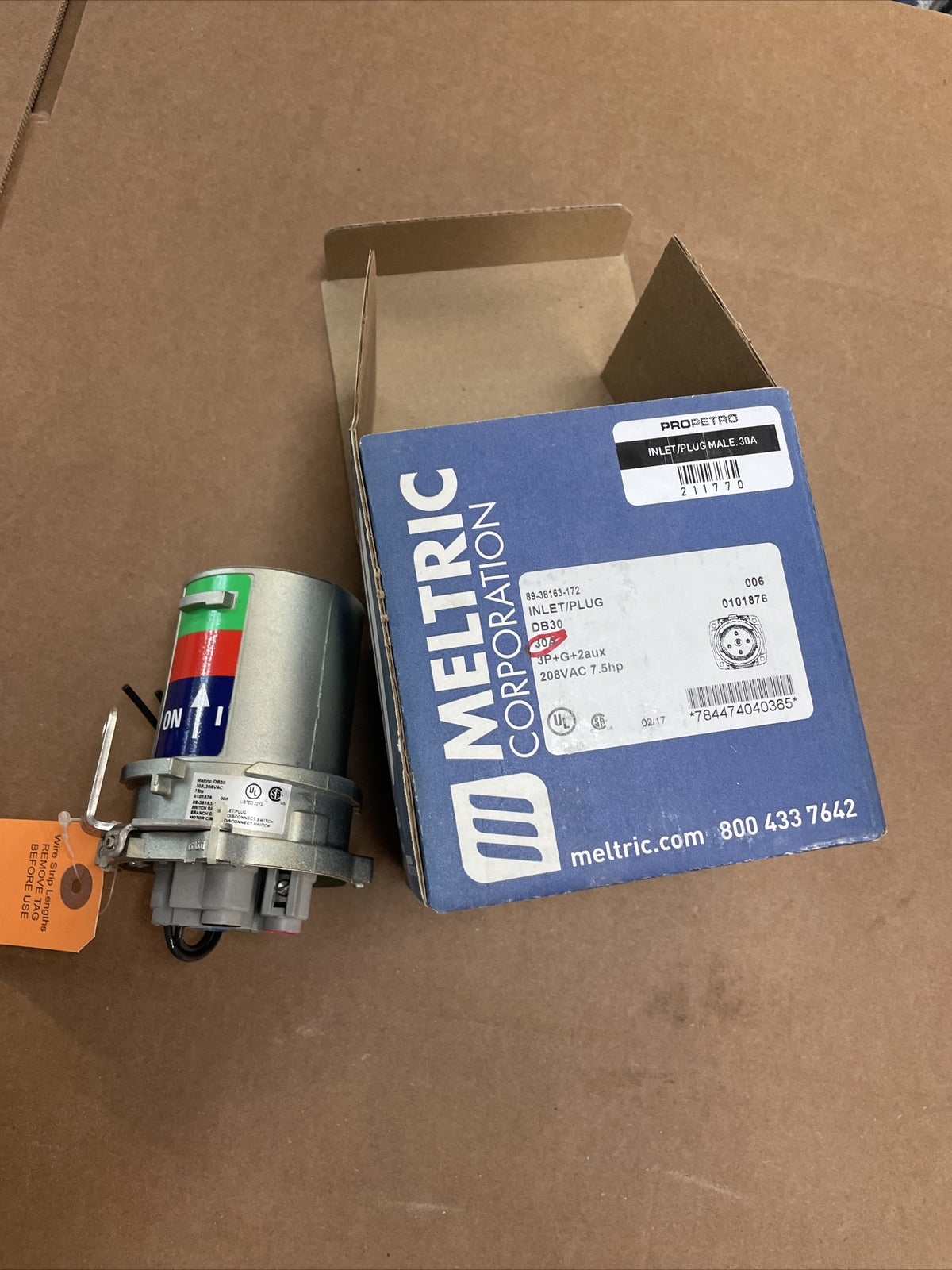 Meltric 89-38163-172 30 Amp Inlet/plug DB30 Series