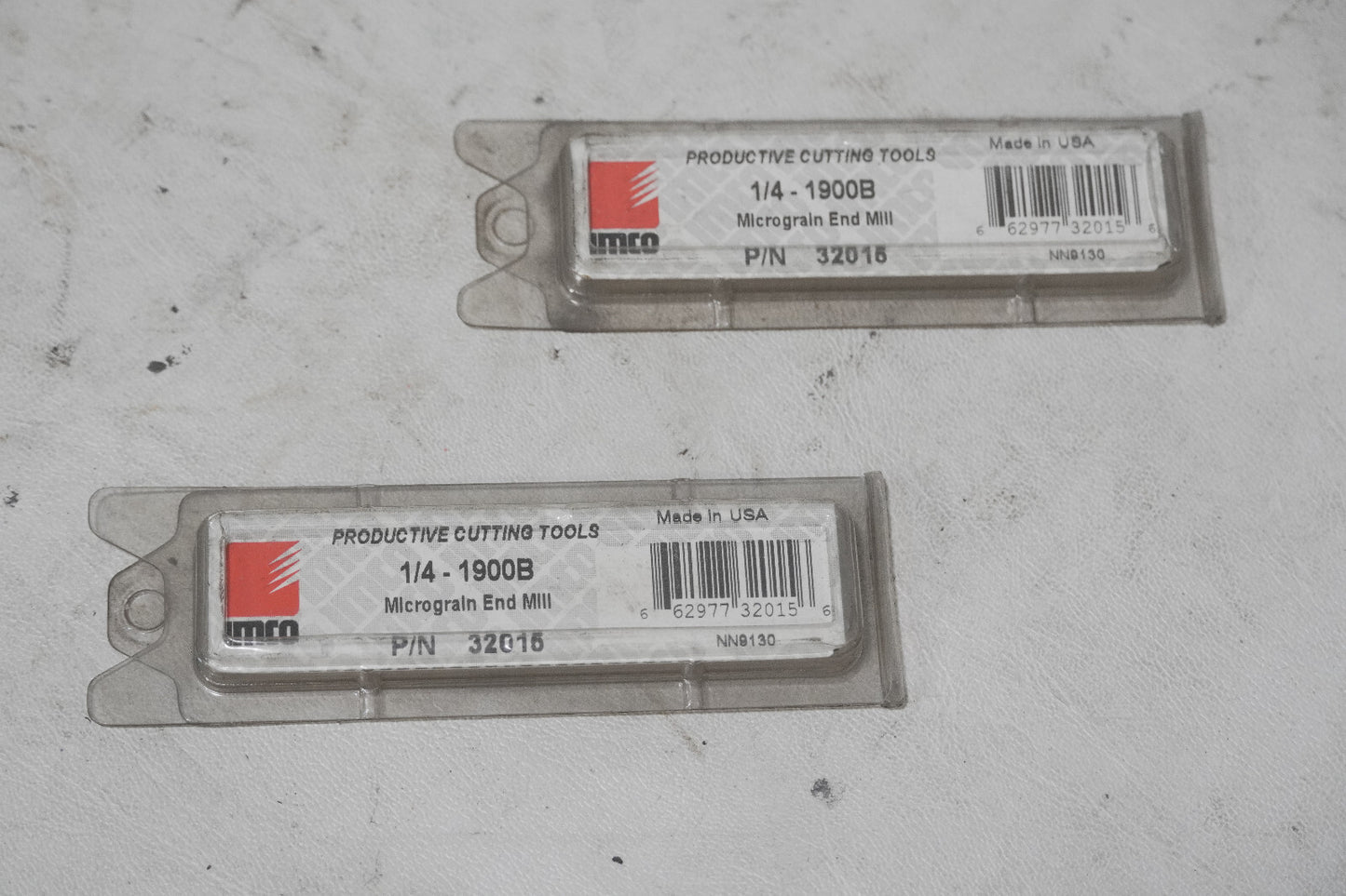 Set of 2 IMCO 1/4in - 1900B 32016 Micrograin End Mill Bits