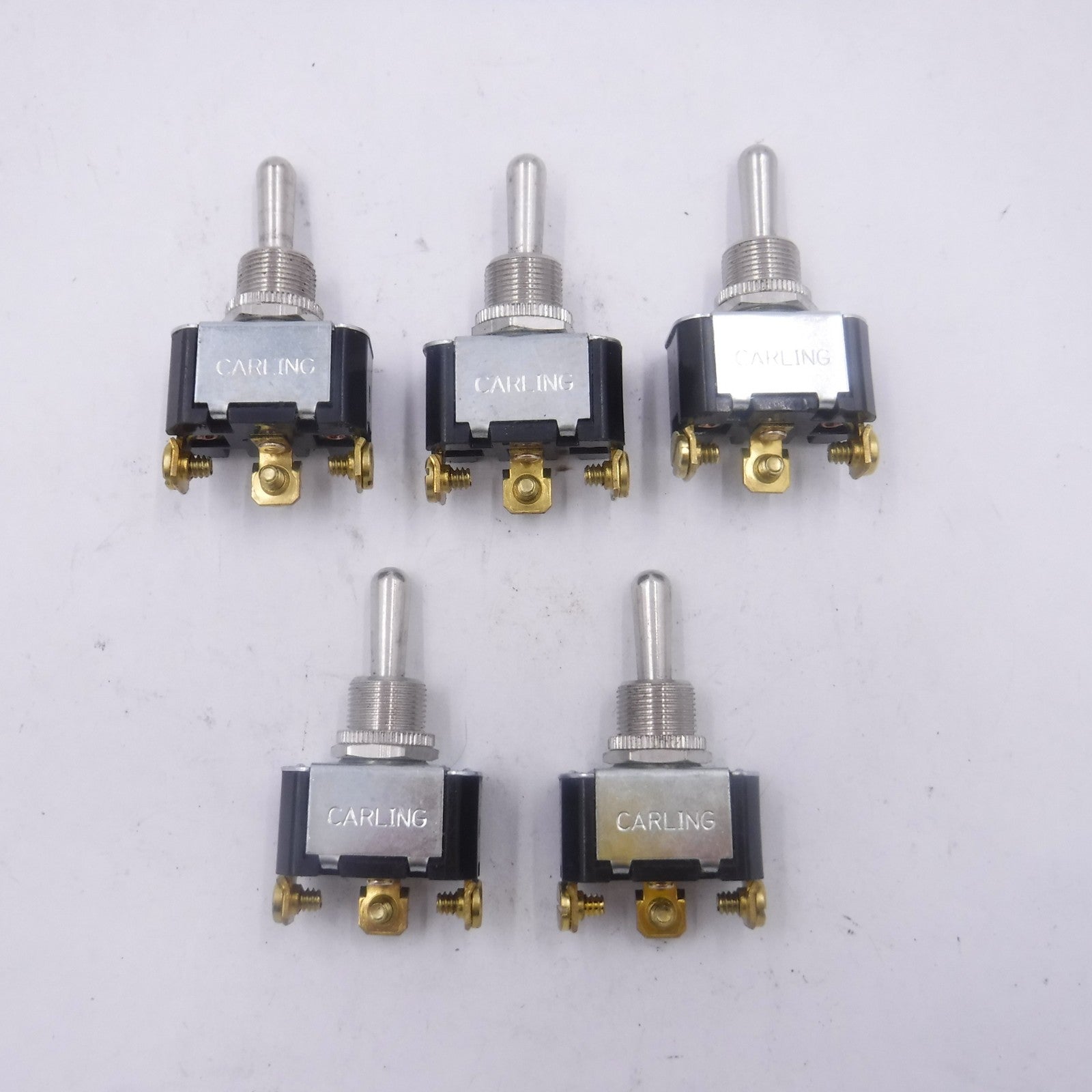 5 Pack Carling 2 Position Toggle Switch 3 Conn 10A@250VAC 15A@125VAC 3/4HP