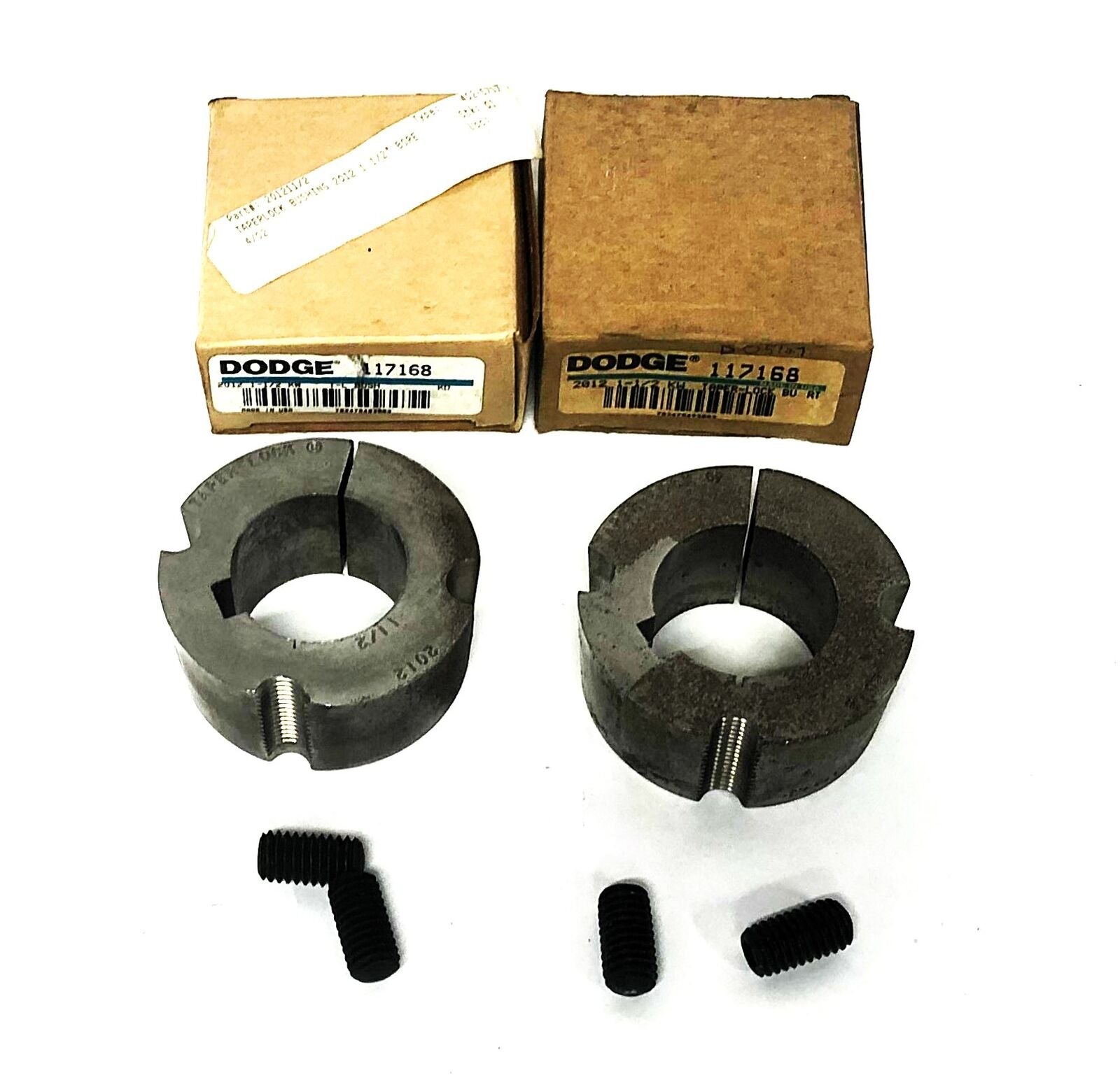 Dodge Split Taper-Lock Bushing 2012X1-1/2 KW (117168) [Lot of 2] NOS