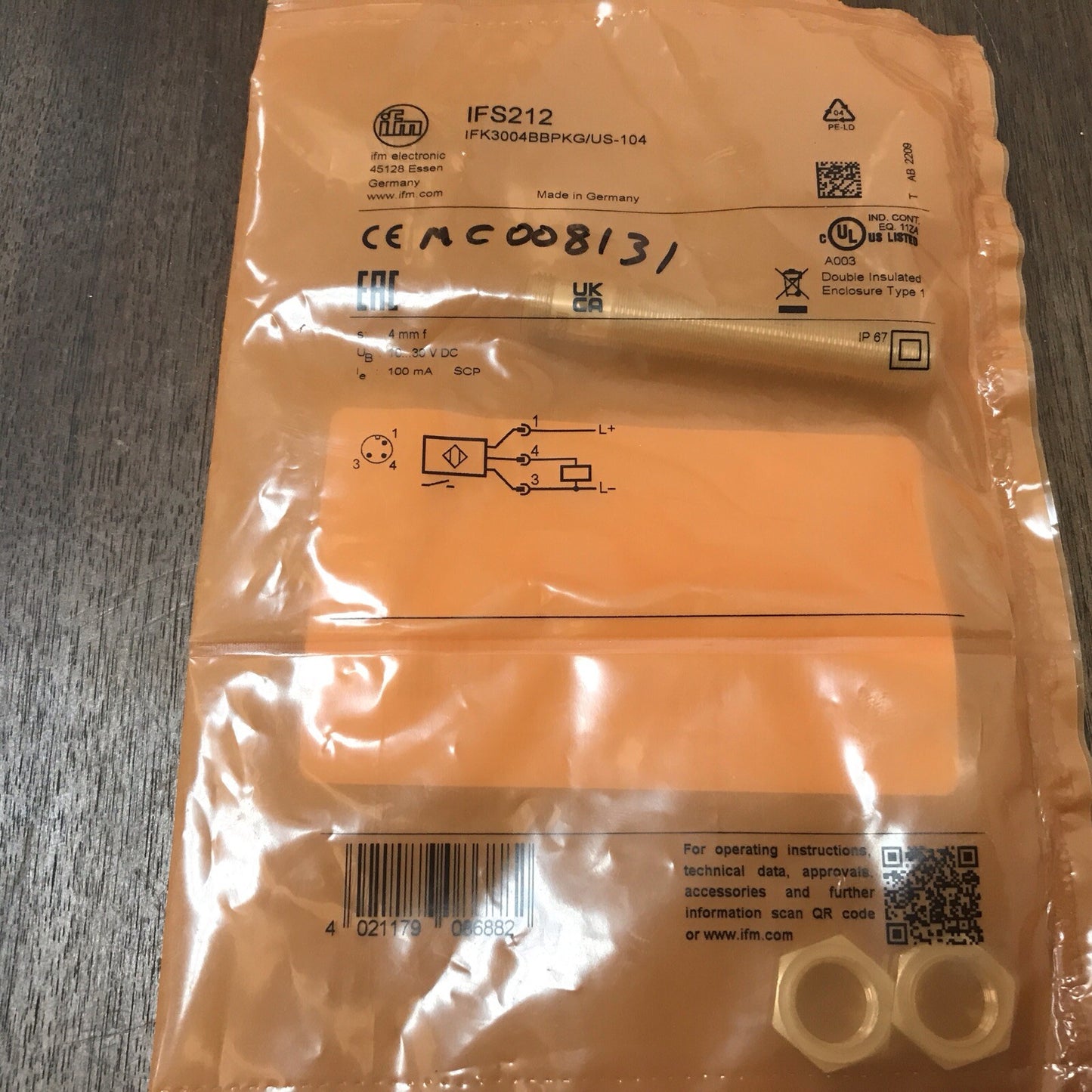IFS212 1PCS IFM IFS212 Proximity Switch Sensor Brand New Electronic IFK3004BBPKG