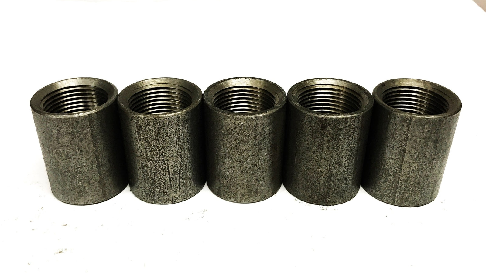 Unbranded 1 inch Female Steel Straight Pipe Coupling [Lot of 5] NOS