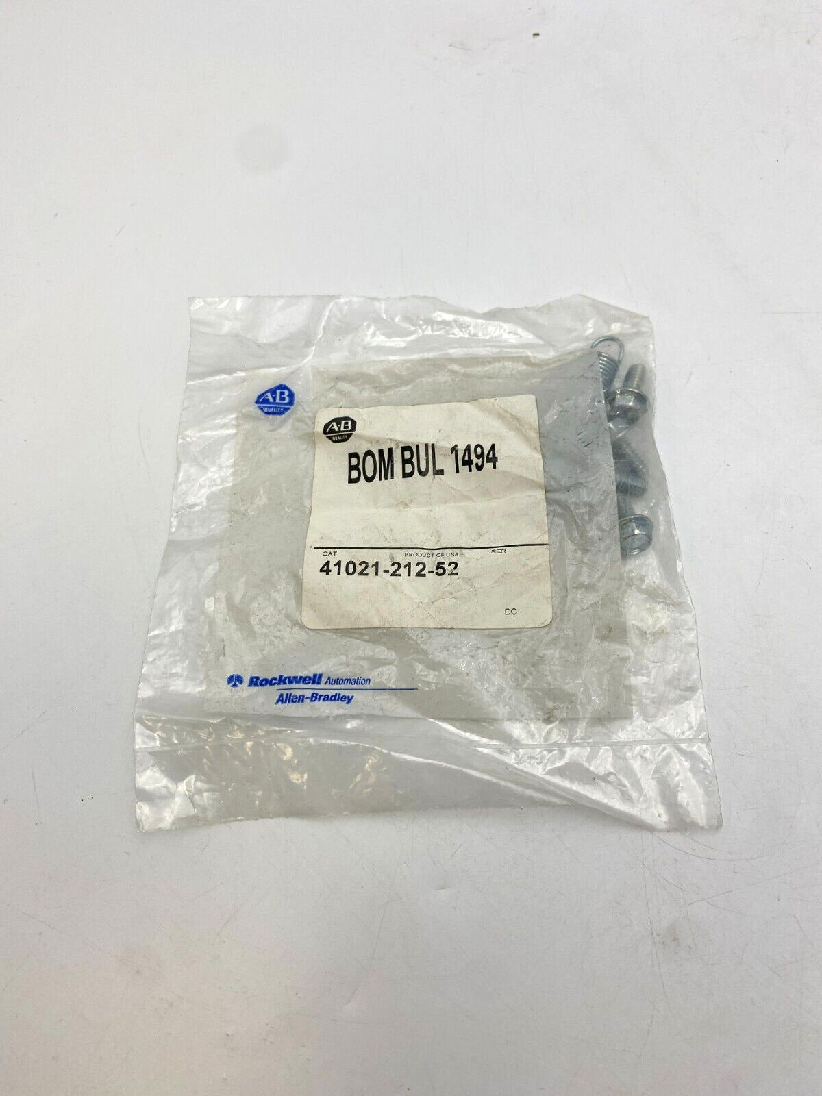Allen-Bradley 41021-212-52 Hardware Kit BOM BUL 1494 NOS