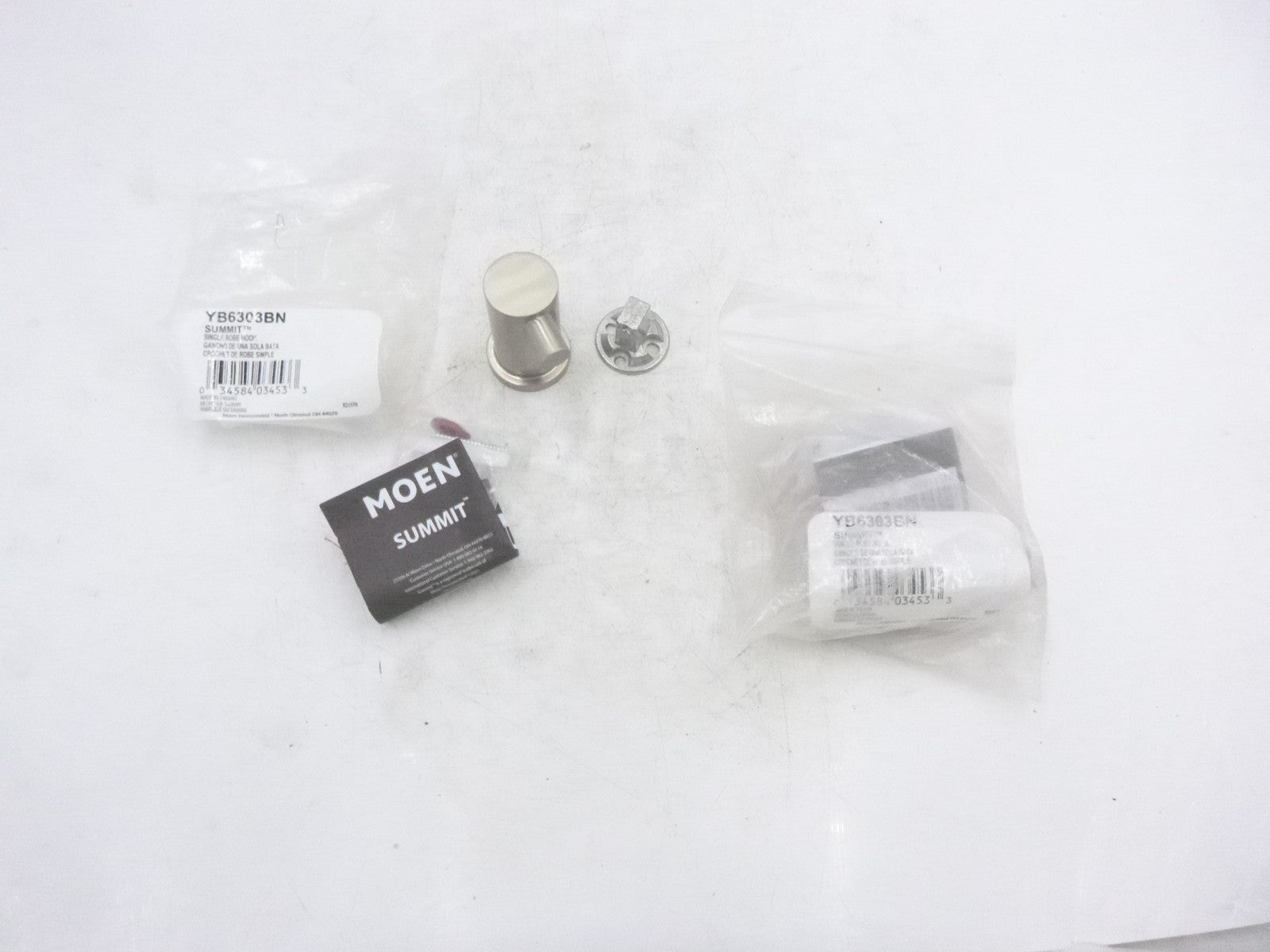 2 Pack Moen YB6303BN Summit Robe Hook Brushed Nickel