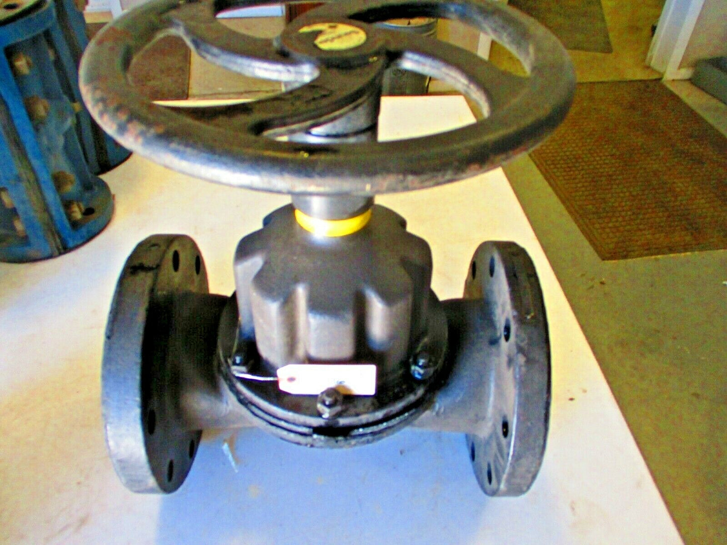 Diaphragm Valve Butyl Lined SAUNDERS 4" 125 Flanged Iron Body/Bonnet IIR Dia.