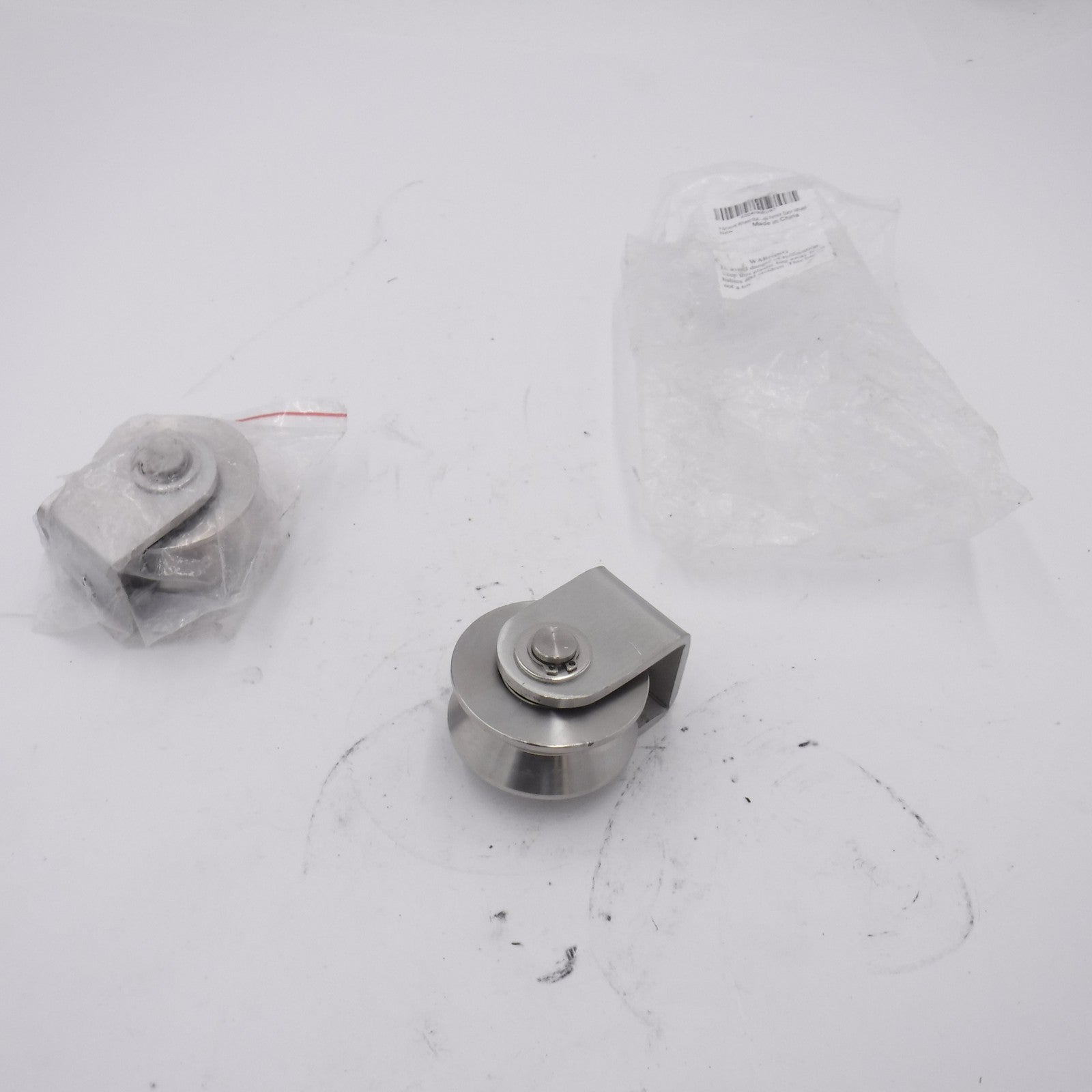 2 Pack 3" Stainless Steel Sliding Gate Wheels V-Groove Track Roller HD Pulley