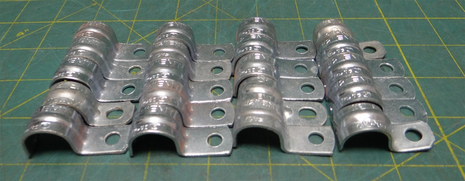 (Qty: 10) 1/2" EMT Conduit & Pipe Support Strap Clamp Zinc-Plated Steel 1-Hole