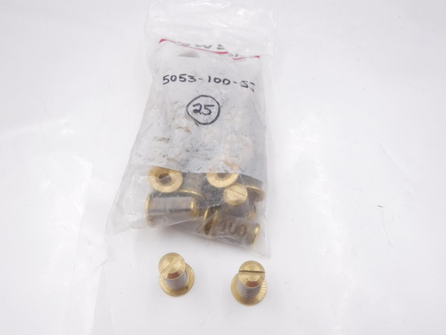 25 Pack TEEJET Brass Tip Strainers W/ 100 Mesh Stainless Steel Screens