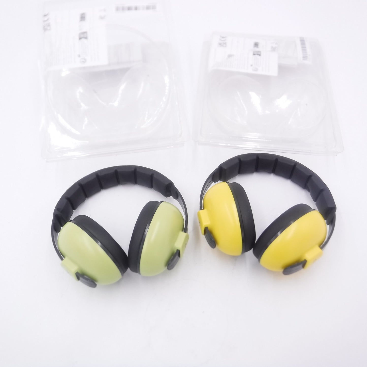 2 Pk Yellow & Green Baby Ear Protection/Noise Cancelling Headphones Ages 0-3yrs