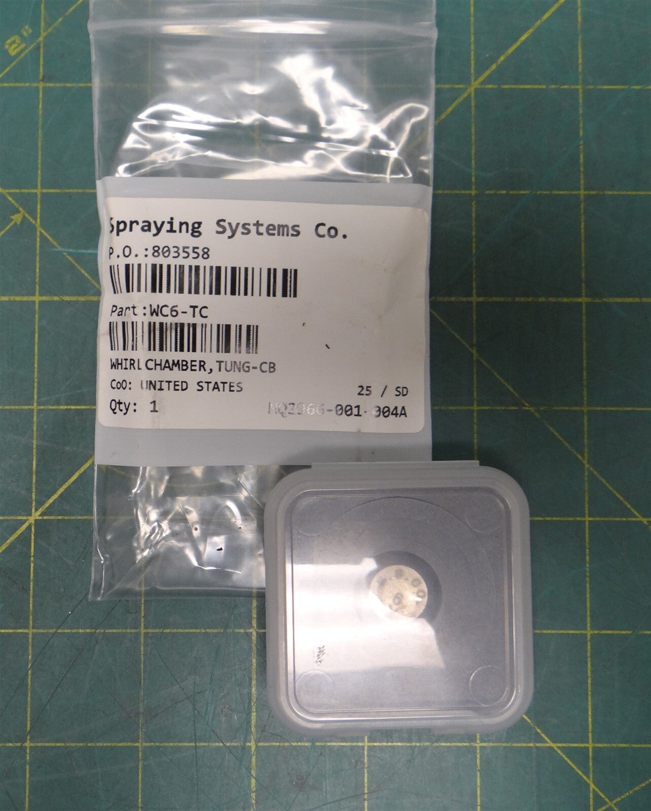 Spraying Systems Co WC6-TC Whirlchamber Tungsten Carbide Nozzle, 0.7" OD