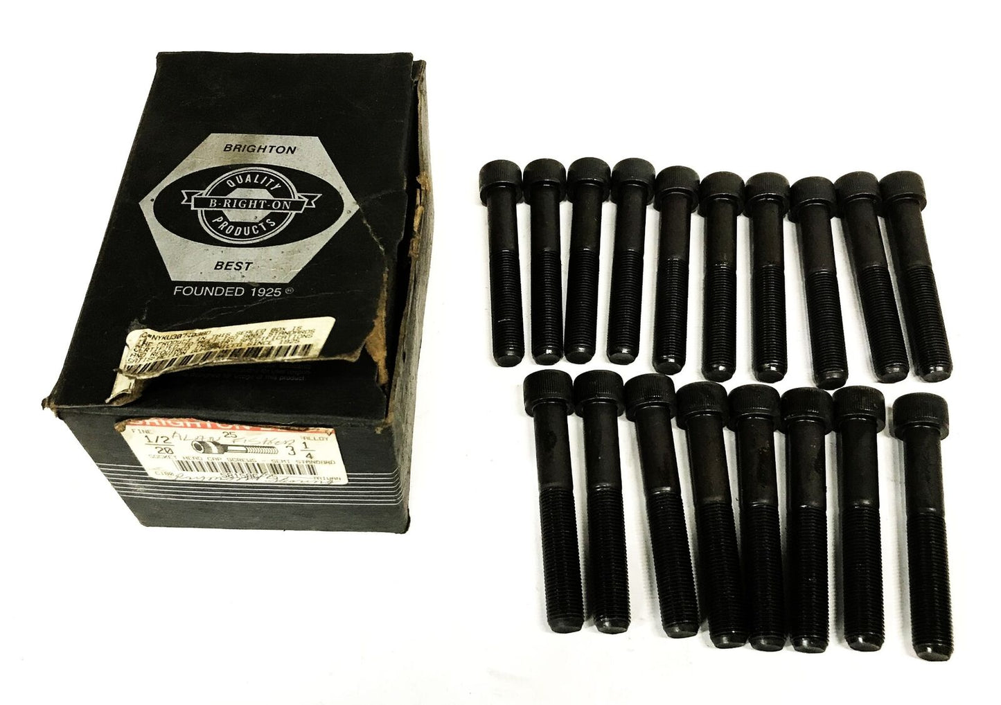 Brighton-Best 1/2-20 X 3-1/4 Socket Head Cap Screws 581586-25 [Lot of 18] NOS