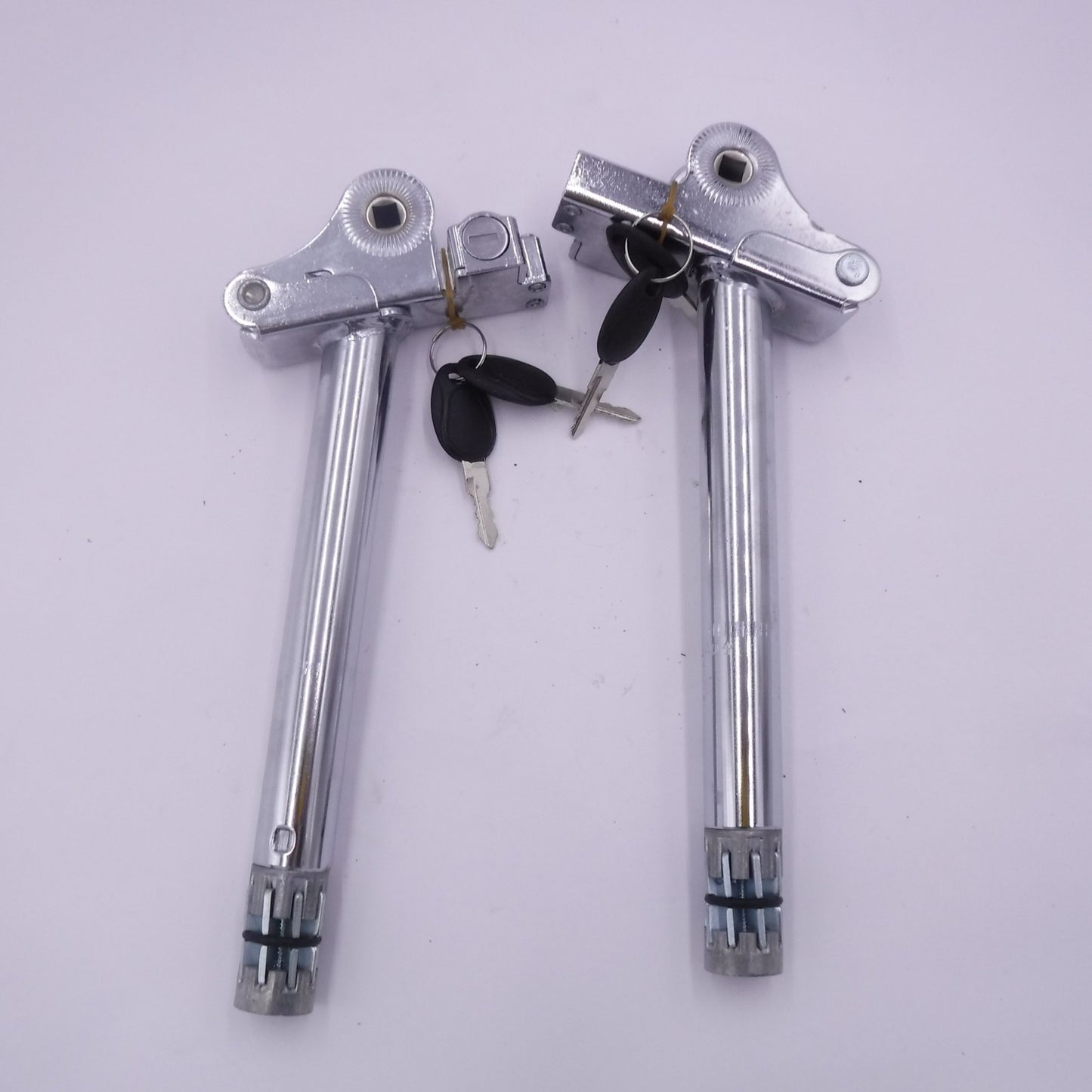 2 Pack Integrated Lock Bicycle Seat Post 24.5mm W/2 Keys