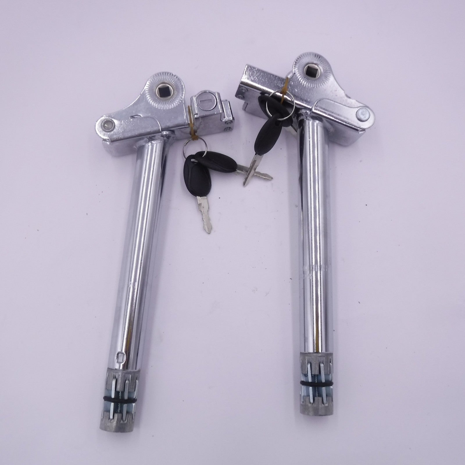 2 Pack Integrated Lock Bicycle Seat Post 24.5mm W/2 Keys