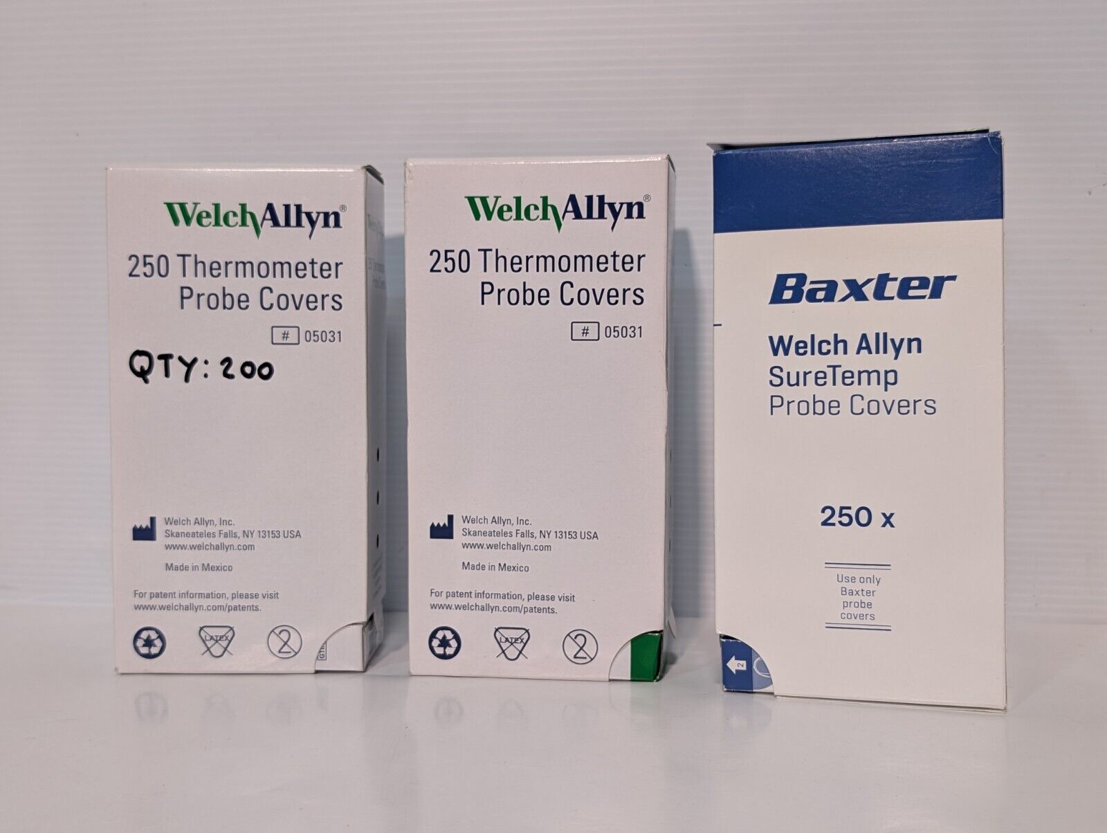3 Boxes 05031 Welch Allyn  Baxter Probe Covers for SureTemp Thermometers