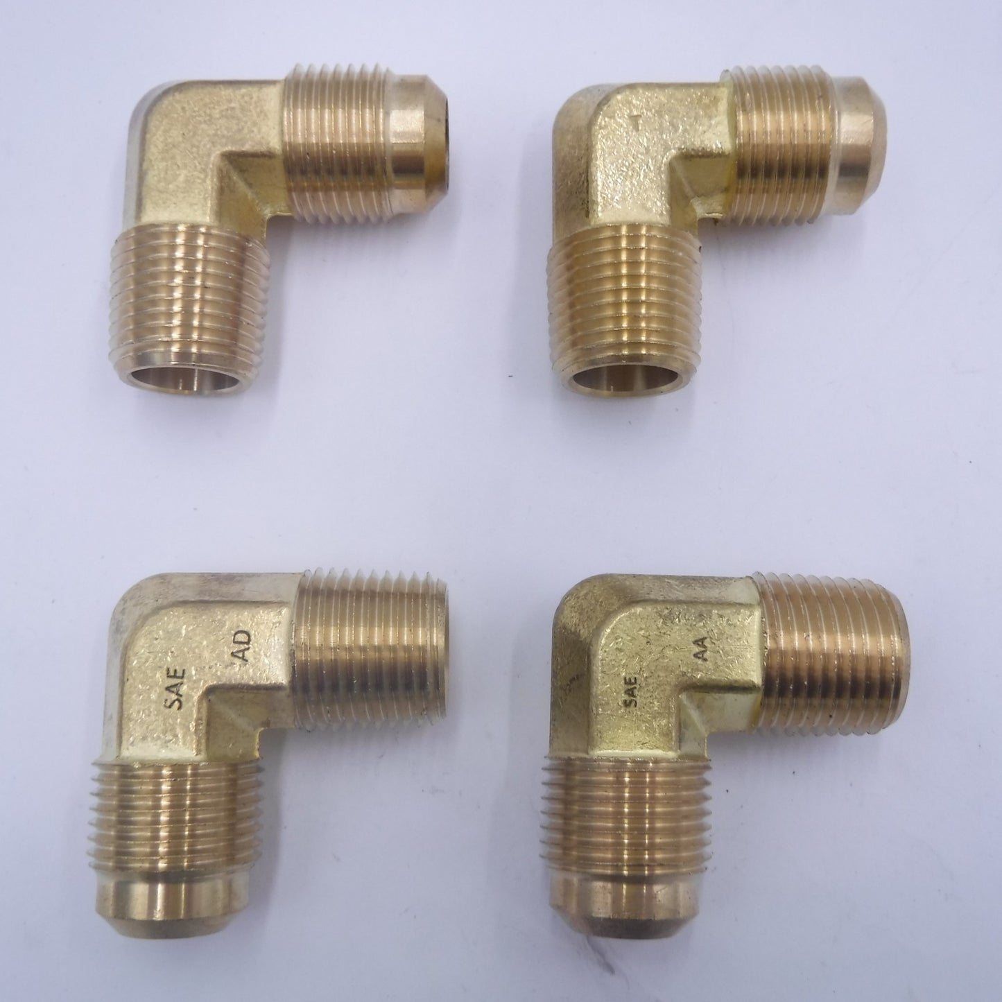 4 Pack 3/4" Flare x 3/4" Male NPT Brass 90° Elbow Fitting