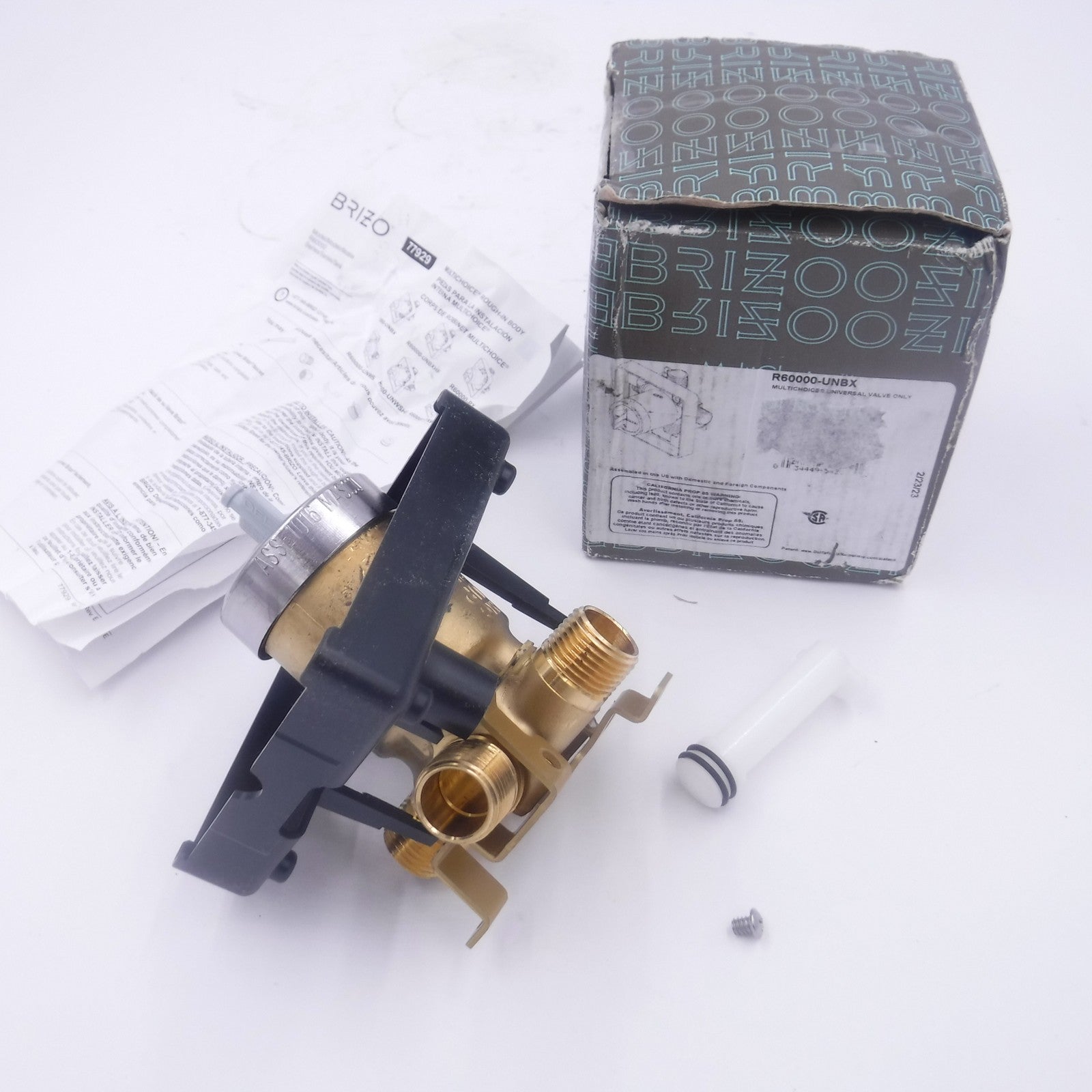 Brizo R60000-UNBX MultiChoice Universal Rough-In Valve Body 1/2" MNPT Brass