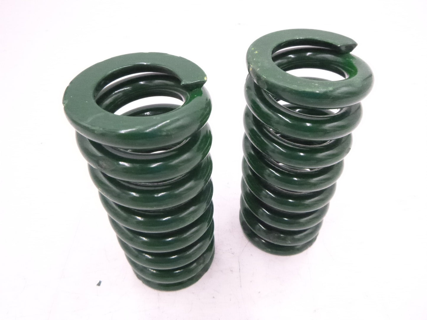 2 Pk Coil Spring Powder Coated Green Heavy Duty FlatTop 1-3/4" x 4" 46mm x 105mm