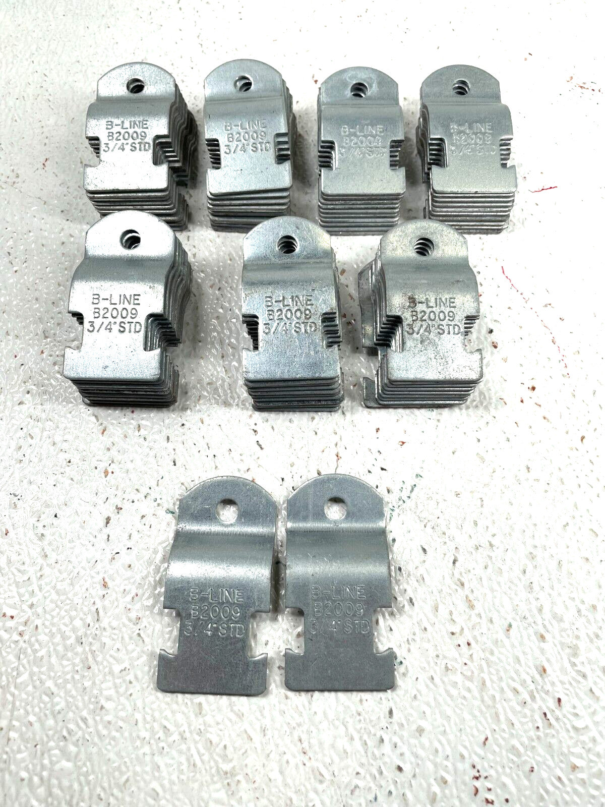 (35 Sets) B-LINE B2009 3/4" STD (1.05 O.D. Plated Strut Pipe Straps *Strap Only*
