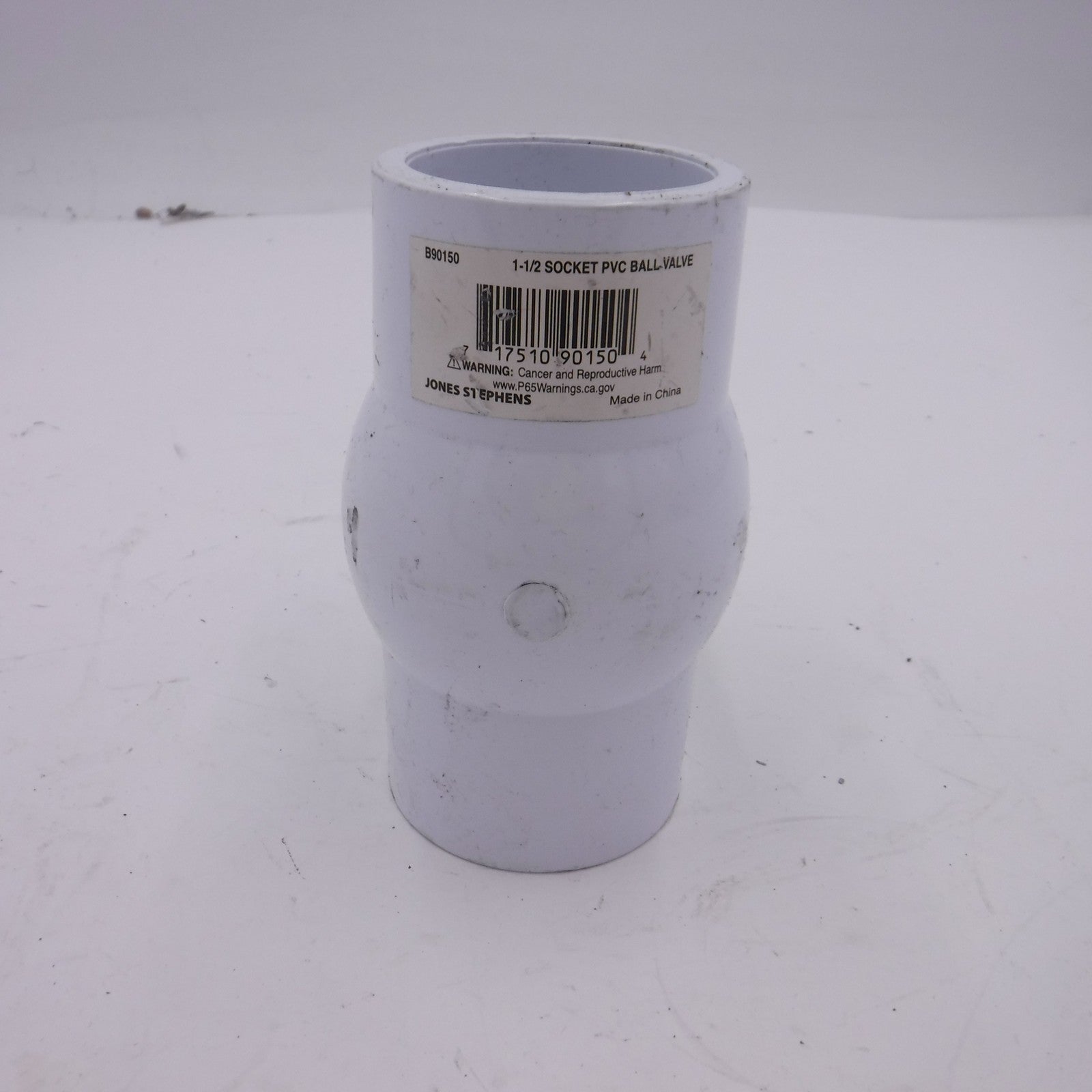 Jones Stephens 1-1/2" 1-Piece SLVT PVC STD Ball Valve B90150 150PSI