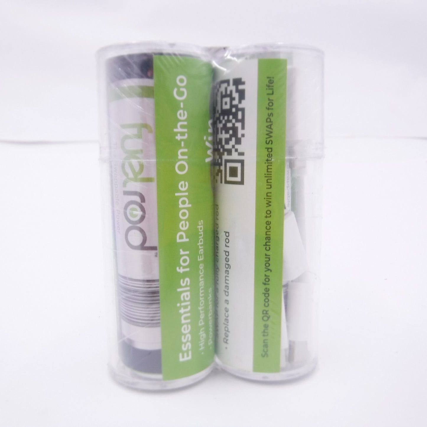 2 Pack FuelRod Rechargeable Backup Power Bank USB-C, All Cables & Connectors