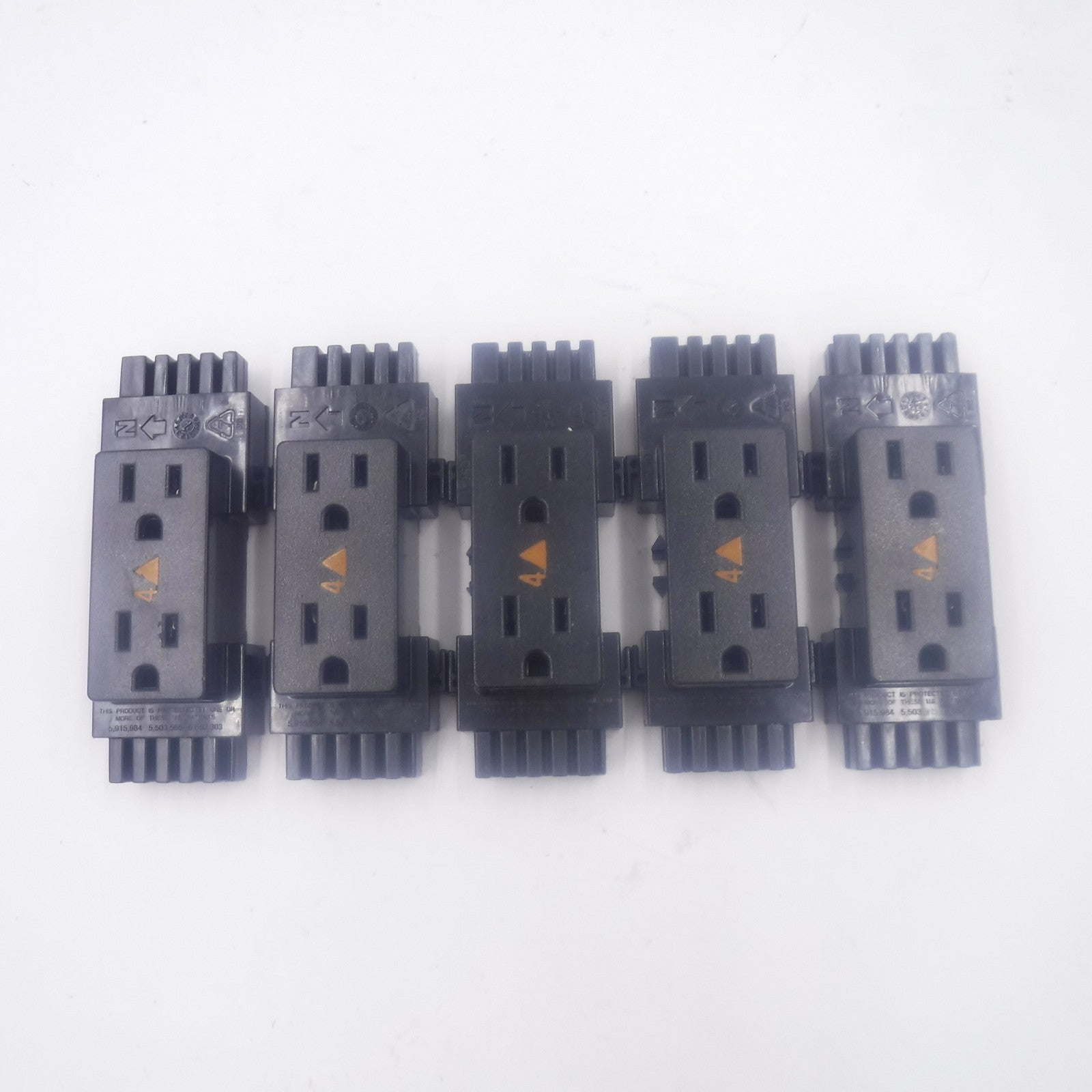 Lot of 5 DEKKO Duplex Receptacles #4 280530.4002.04 320498 10 Wire Systems
