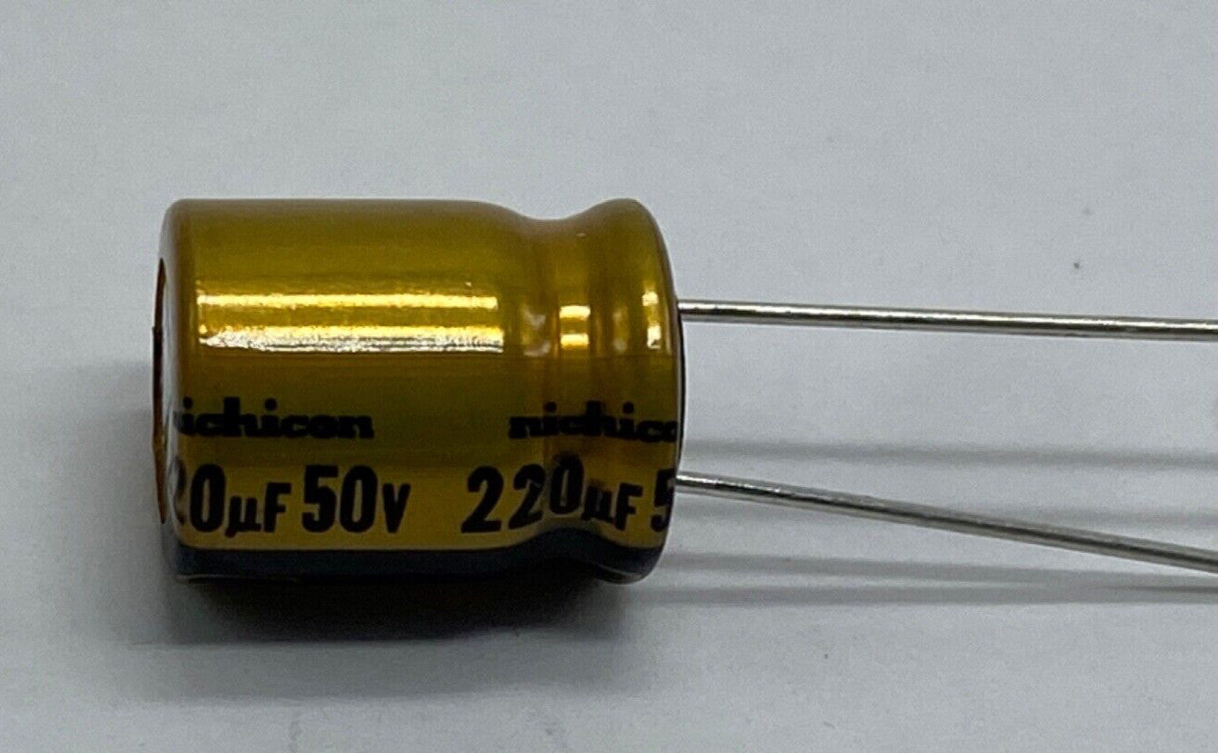 Nichicon Standard Audio UFW1H221MPD electrolytic capacitor radial lead 220uf/50V