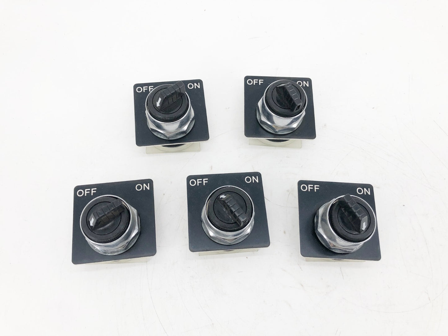 Lot of 5 New Schneider Electric Selector Switches 2-Pos. Maint. On-Off - No Box