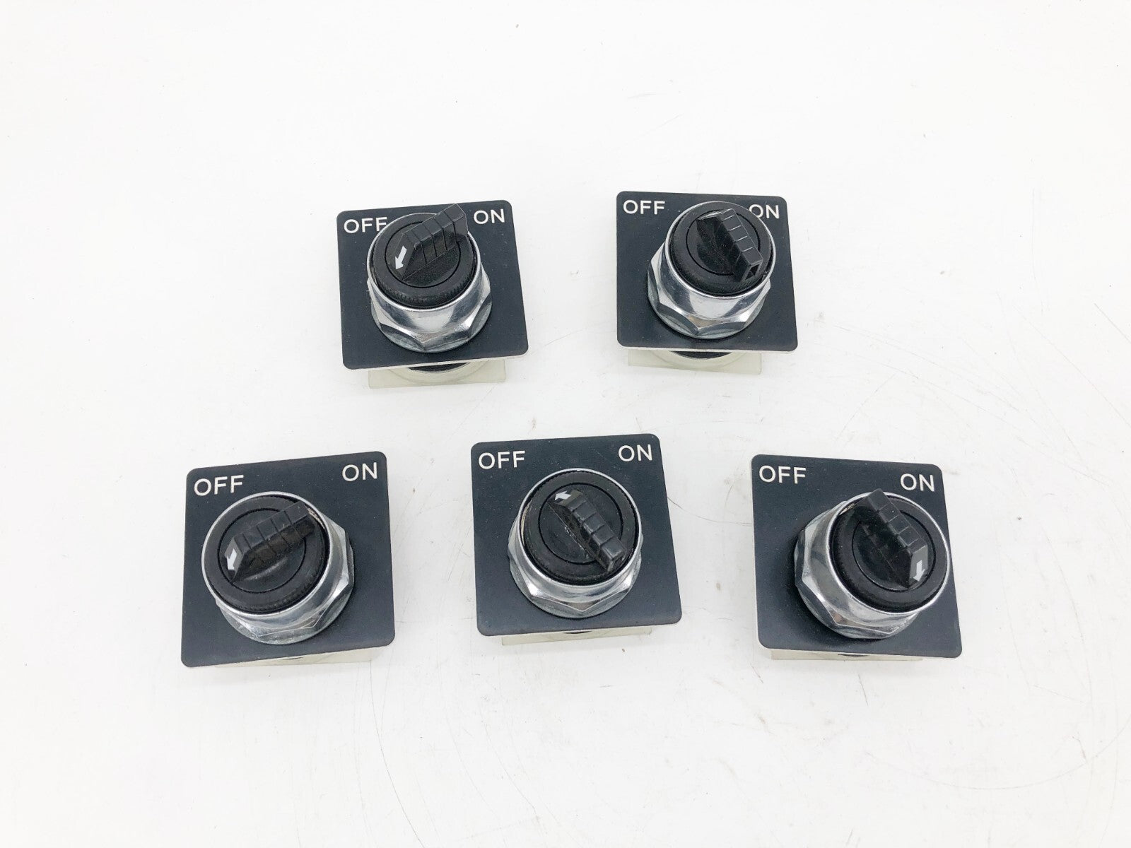 Lot of 5 New Schneider Electric Selector Switches 2-Pos. Maint. On-Off - No Box