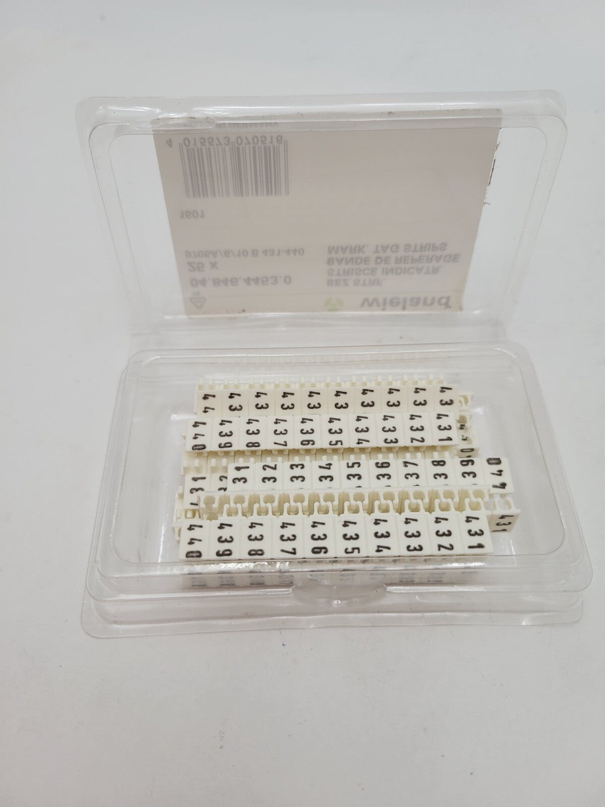 25PC Weiland 9705A/6/10B431-440 Mark Tag Strip for Terminal Block 04.846.4453.0