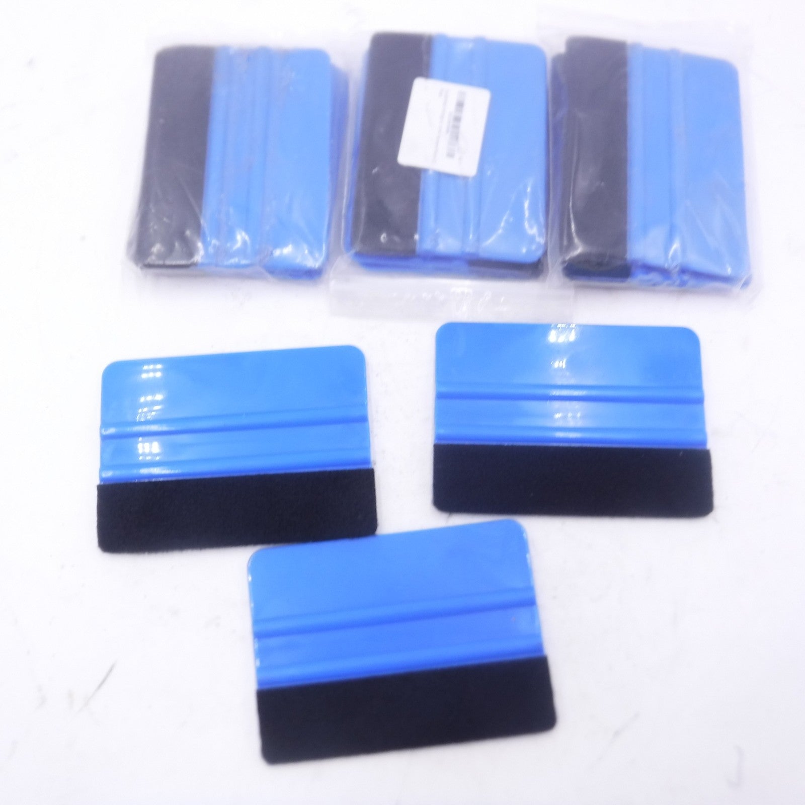 12 Pack 4" Durable Black Felt Edge Squeegee for Car Vinyl Film, Wrapping Decal