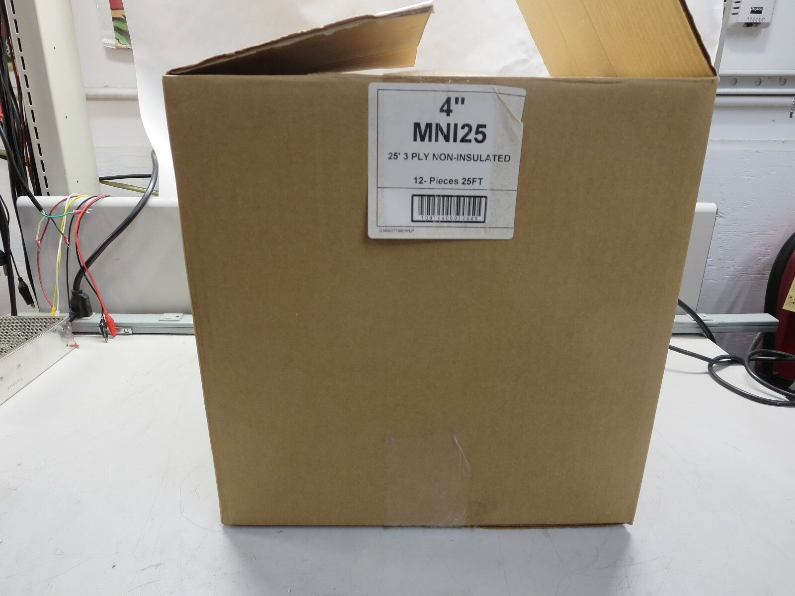 HydroFlex, MNI25, Ducting Flexible, 4" X 25', 3 Ply Non-Insulated, UL 181