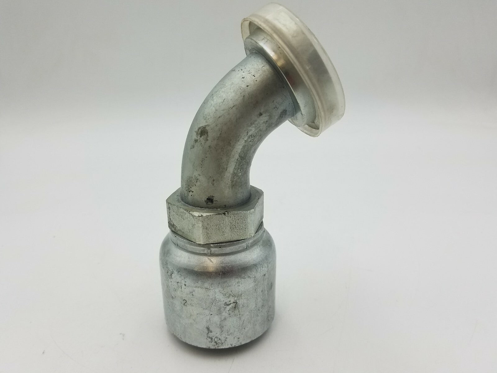 Parker 12771-24-20 Hydraulic Hose Fitting 60 Elbow 1-1/2" Flange to 1-1/4" Hose