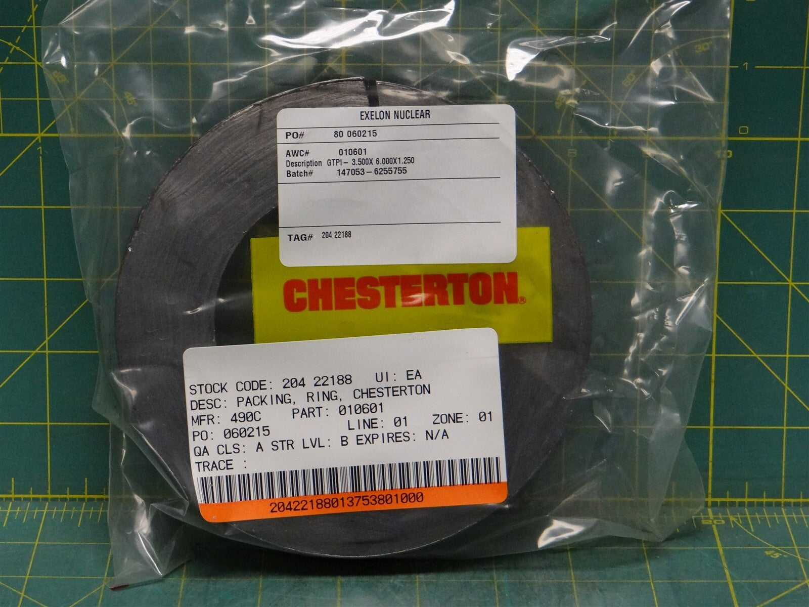 Chesterton 010601 GTPI Graphite Packing Ring 3.5 x 6 x 1.25