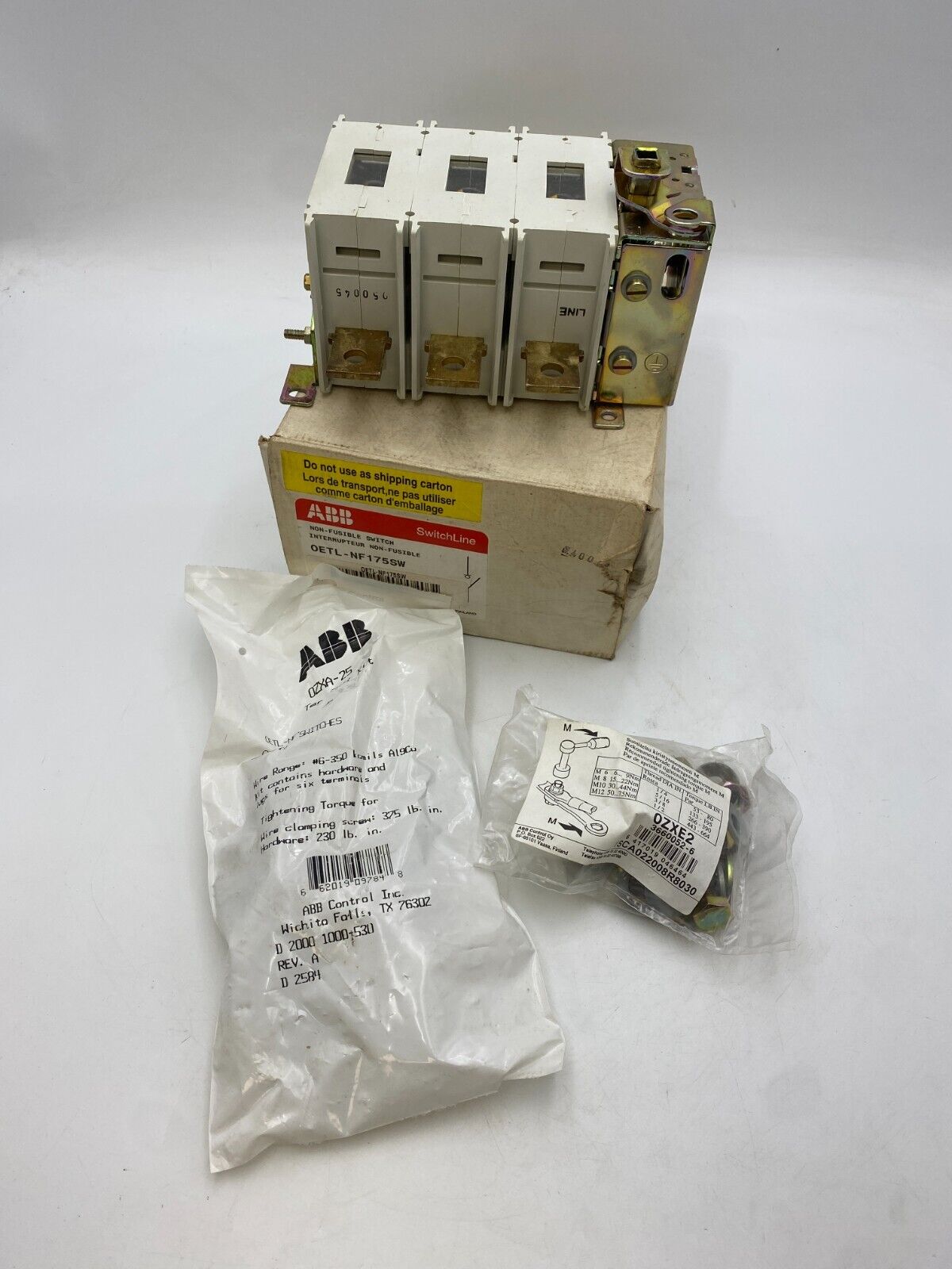ABB OETL-NF175SW Non-Fusible Disconnect Switch 175A 3P 600V 3PH SW 175 Amp NOS