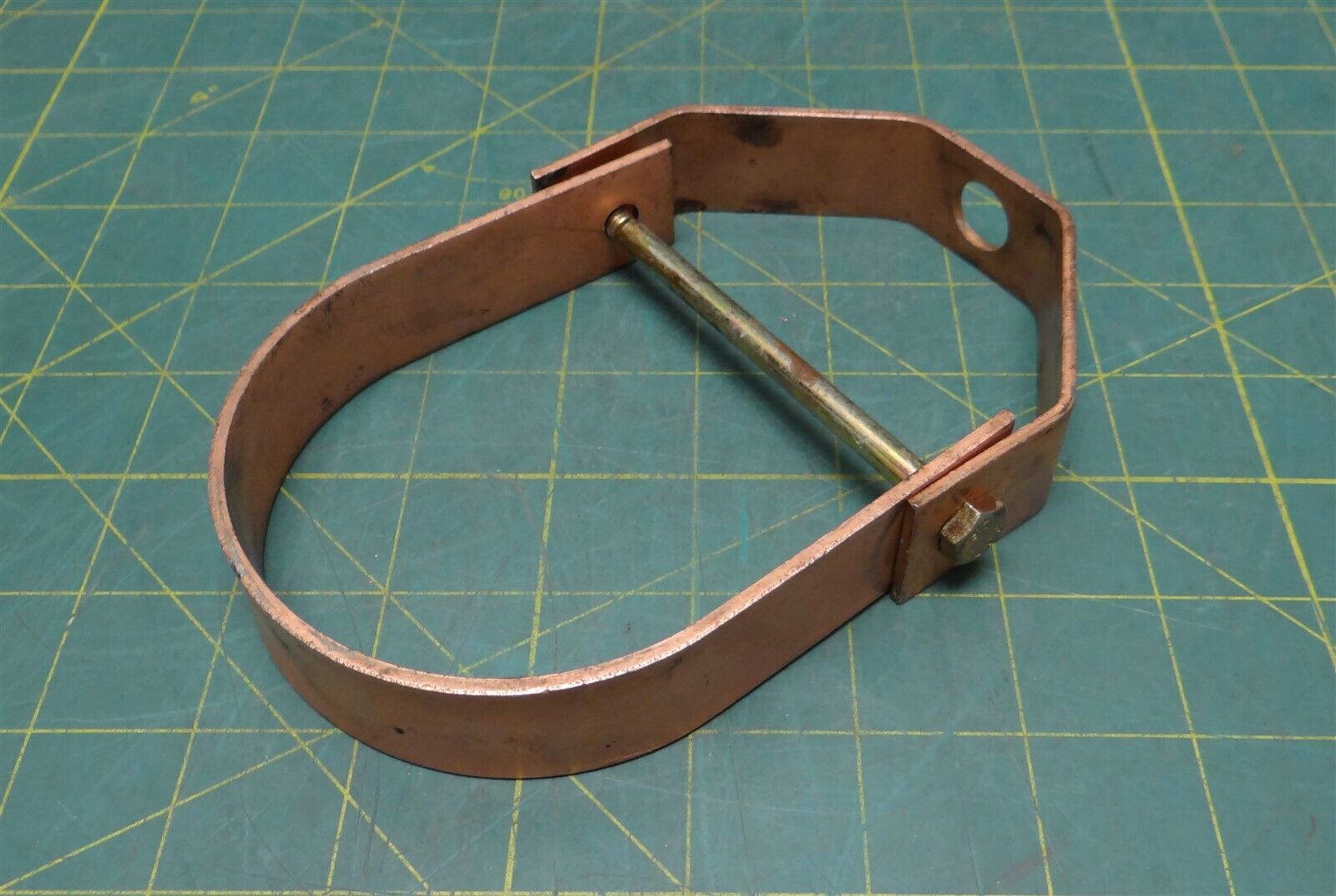 3" Copper Plated Steel Clevis Hanger, 6-1/4" Length, 4-3/4" Width, 1" Height