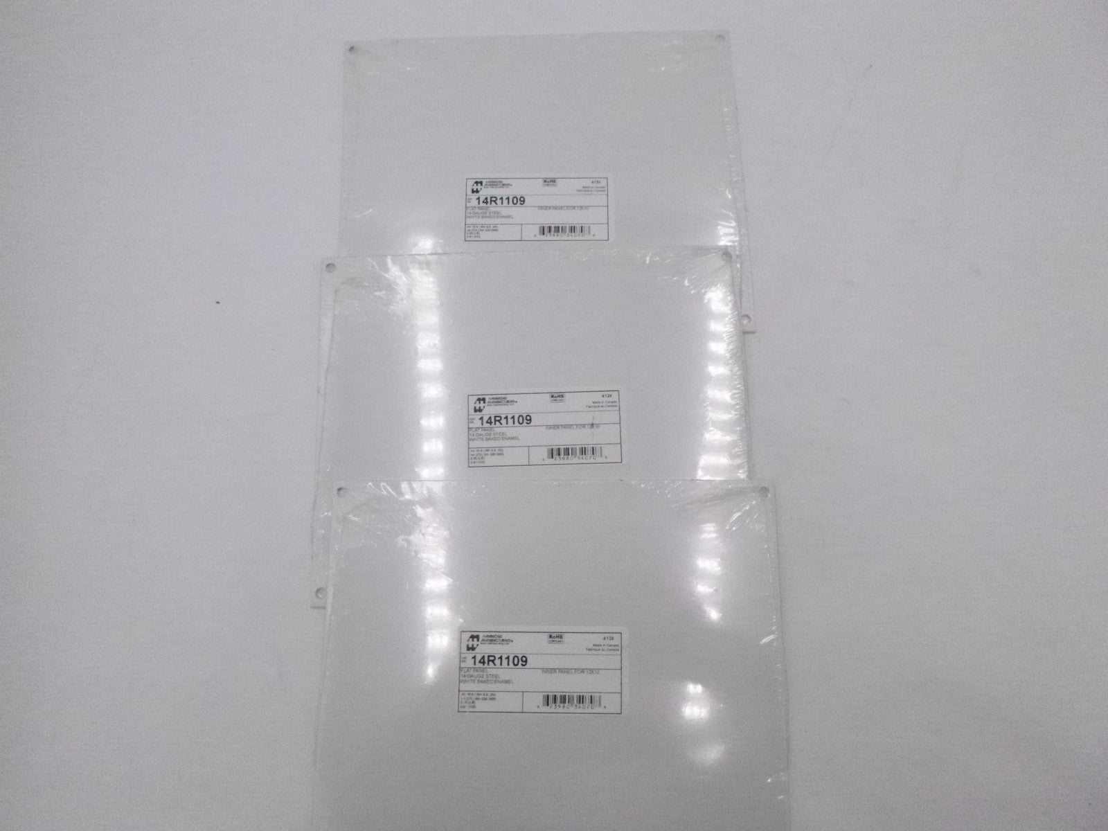 3 Pack Hammond Manufacturing 14R1109 Flat Inner Panel for 12" x 10"