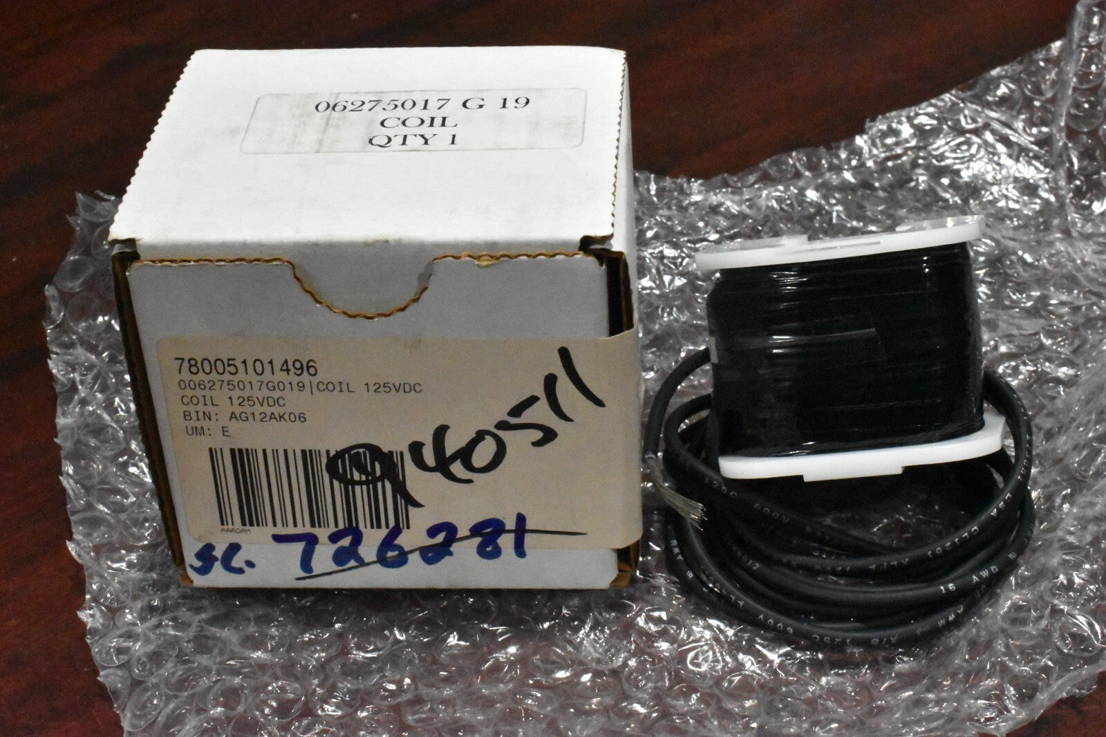 GE Magnablast 78005101496 Control Relay Coil 125VDC 006275017G019 New