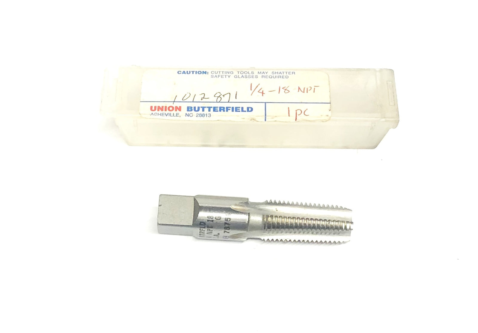Union Butterfield 1/4-18 NPT G HSS HH 4 Flute Pipe Tap 78754 NOS