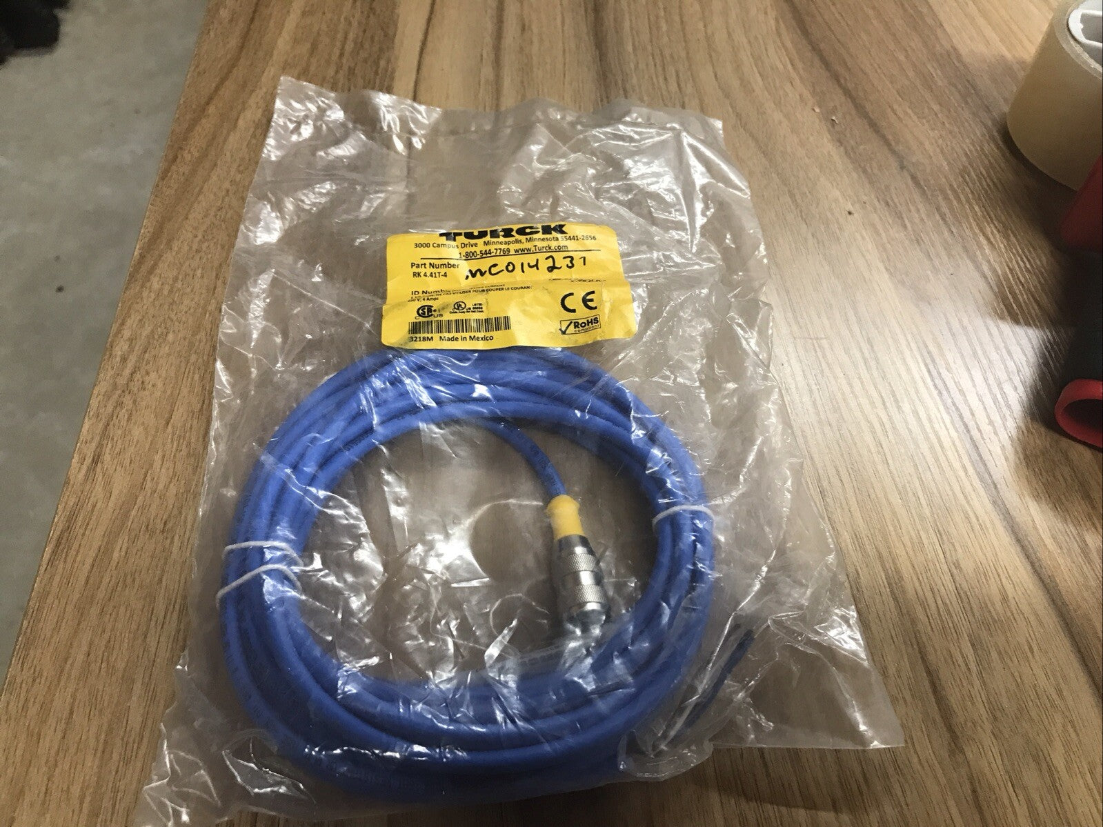 TURCK RK 4.41T-4 / RK441T4 (NEW IN BOX) U2176-00 Cord Set