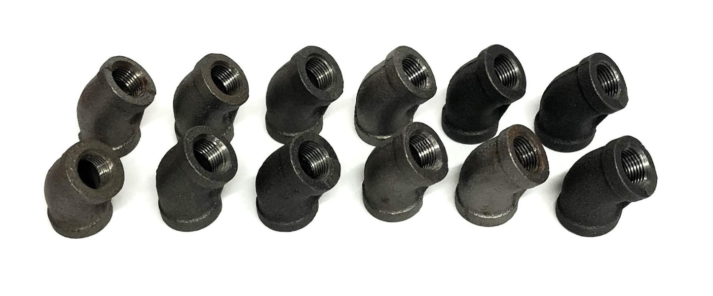 Unbranded 45 Degree Elbow Fitting 3/8 Inch [Lot of 12] NOS