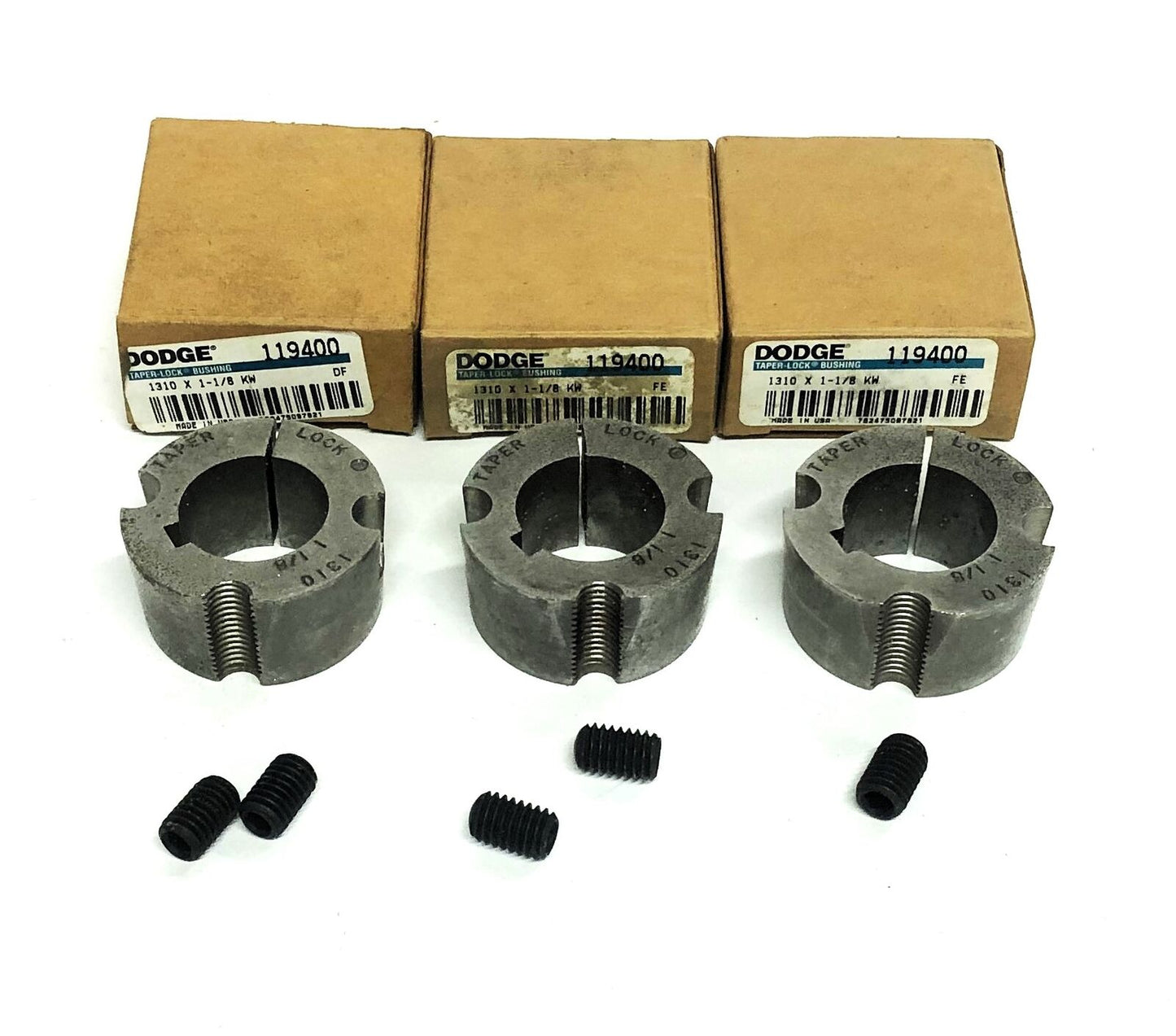 Dodge Taper-Lock Split Bushing 1310X1-1/8 KW (119400) [Lot of 3] NOS