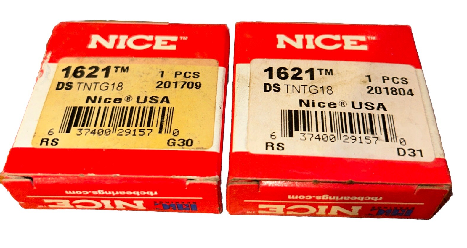 *QTY 2* RBC BEARINGS 1621DSTNTG18 / 1621DSTNTG18 (NEW IN BOX).        T4