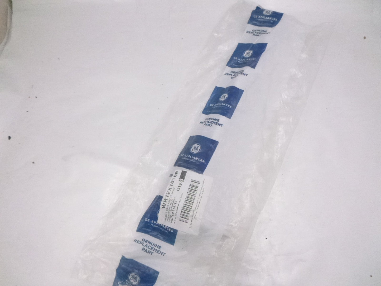 Genuine OEM GE WR12X10108 Refrigerator Door Handle White