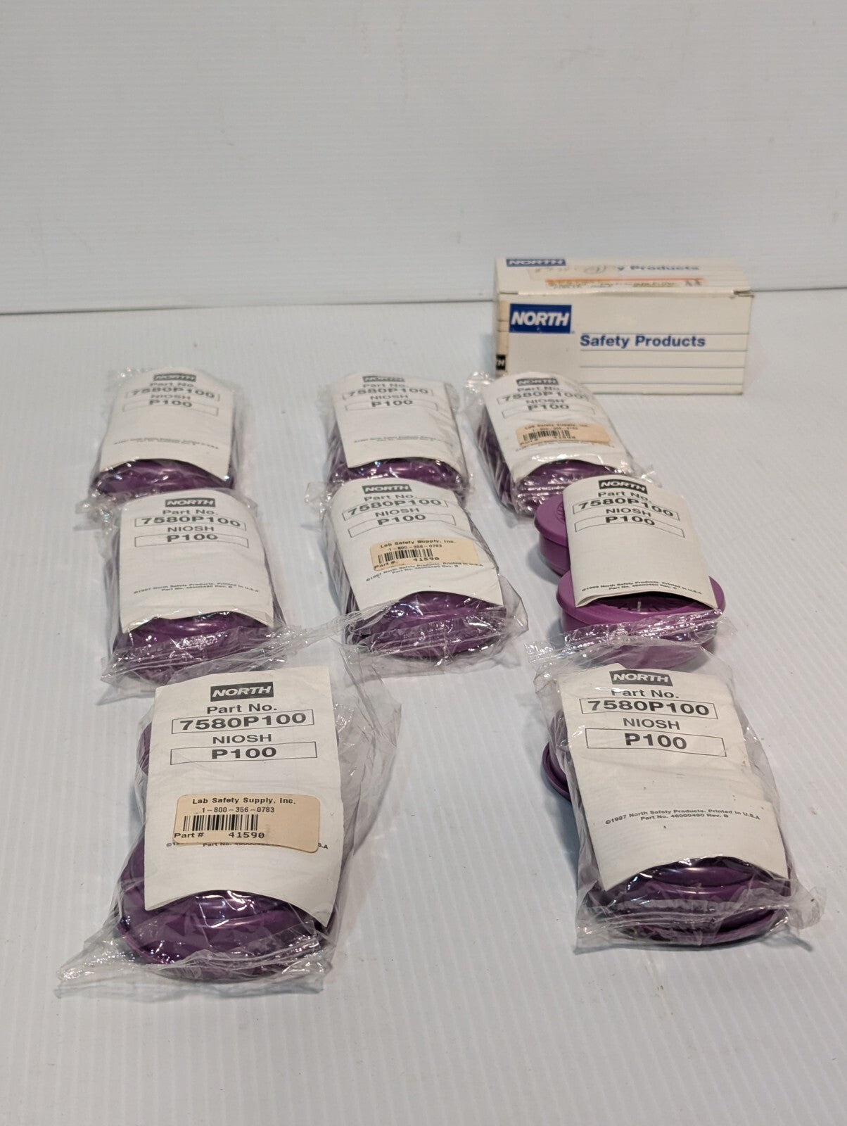 (2) North 7580P100 P100 Replacement Respirator Cartridge