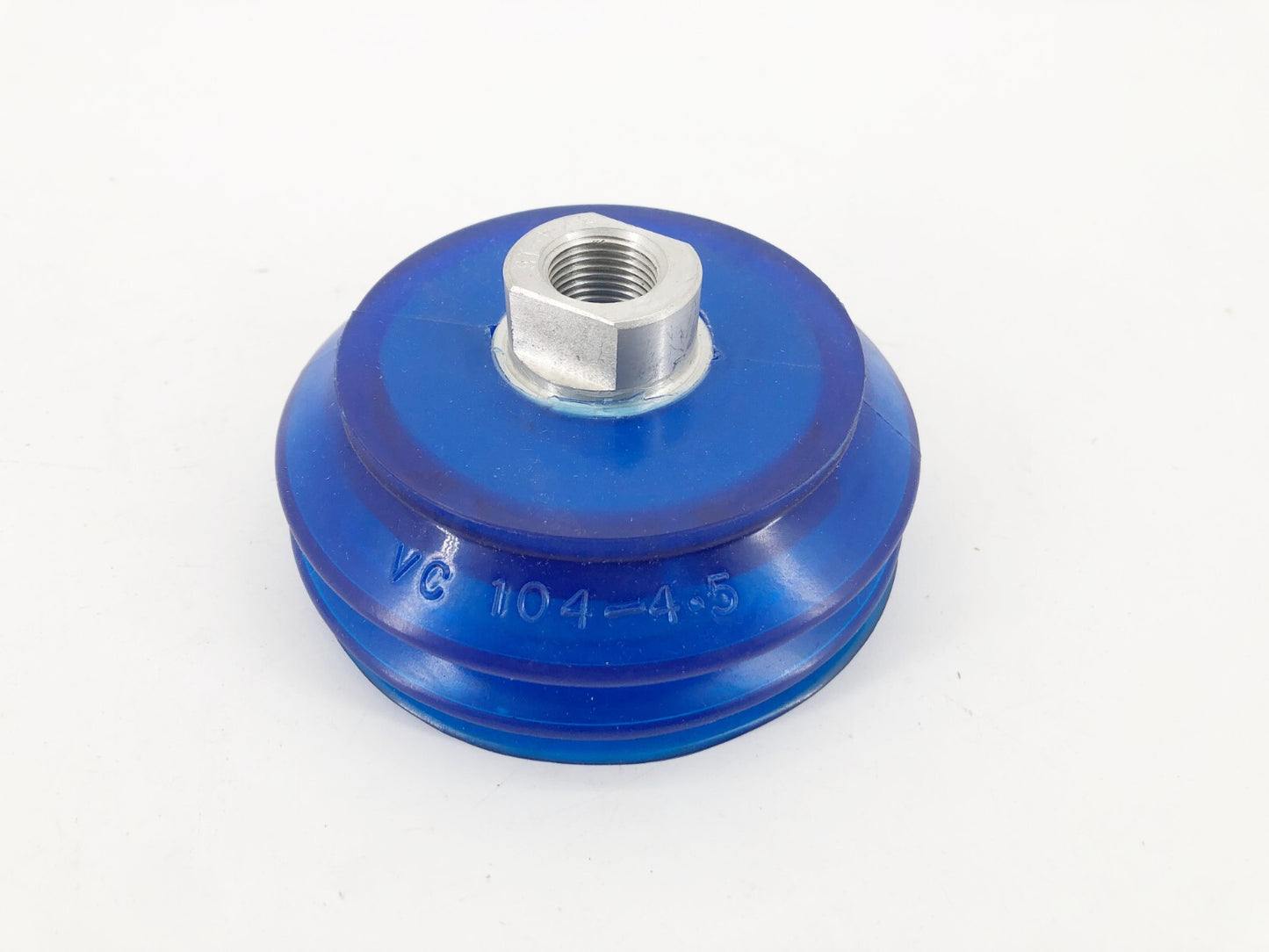 New Vi-Cas VC104-4.5 Round Vacuum Cap Blue 4.5" Lip 3/8" NPTF Style M - No Box