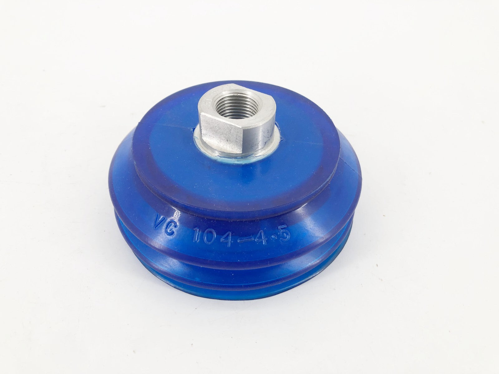 New Vi-Cas VC104-4.5 Round Vacuum Cap Blue 4.5" Lip 3/8" NPTF Style M - No Box